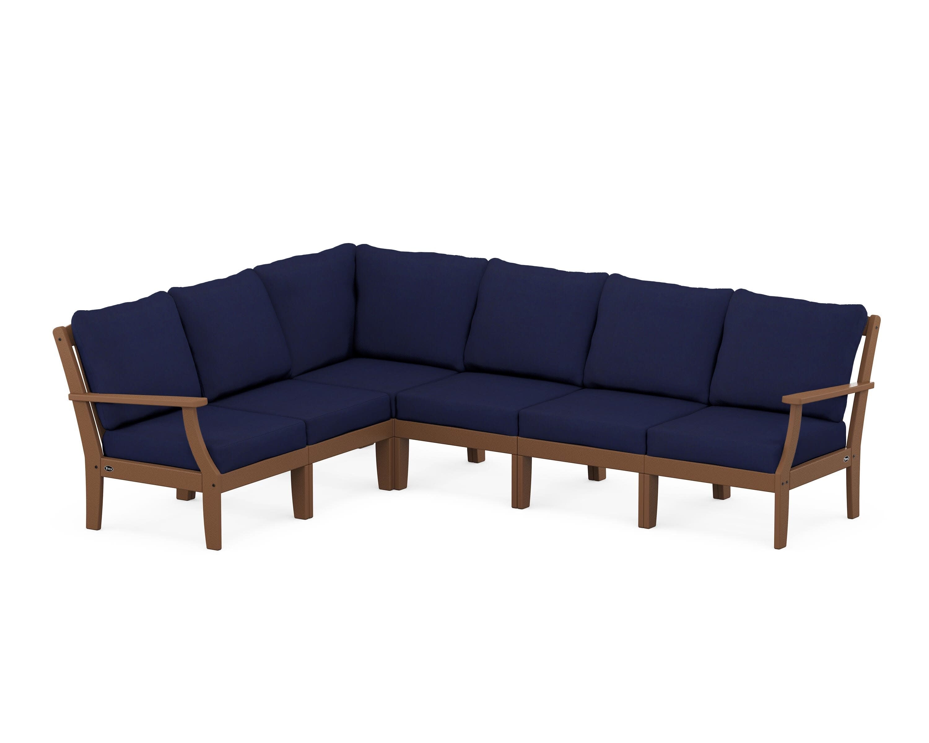 Yacht Club Modular 6-Piece Deep Seating Set in Tree House / Navy
