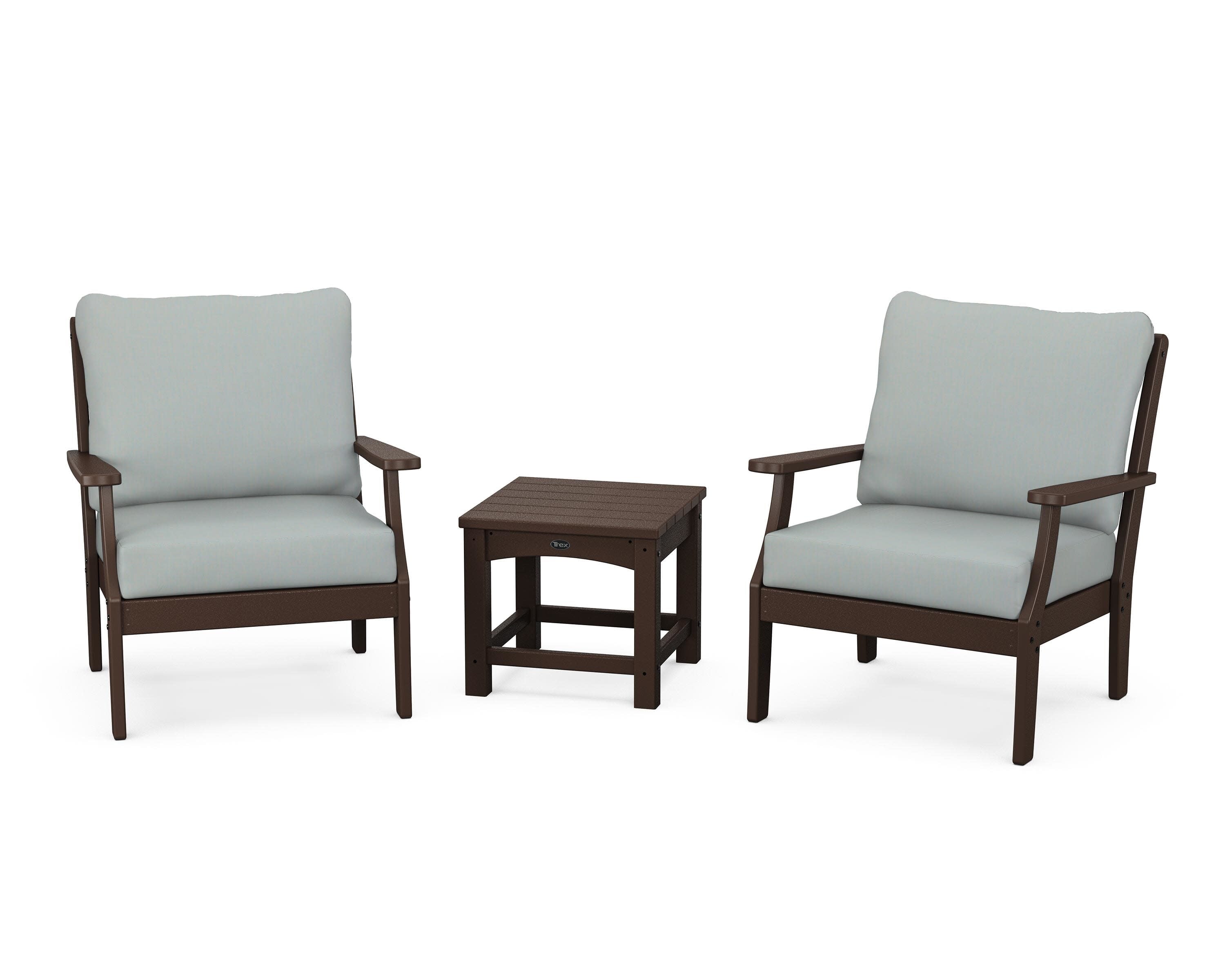 Yacht Club 3-Piece Deep Seating Set in Vintage Lantern / Spa