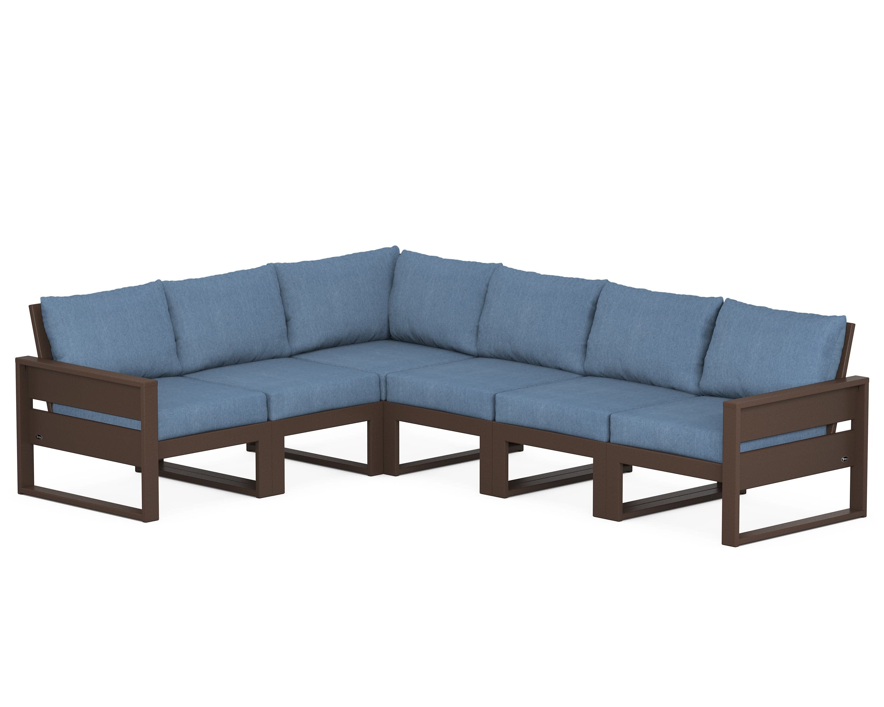 Eastport 6-Piece Sectional in Vintage Lantern / Sky Blue