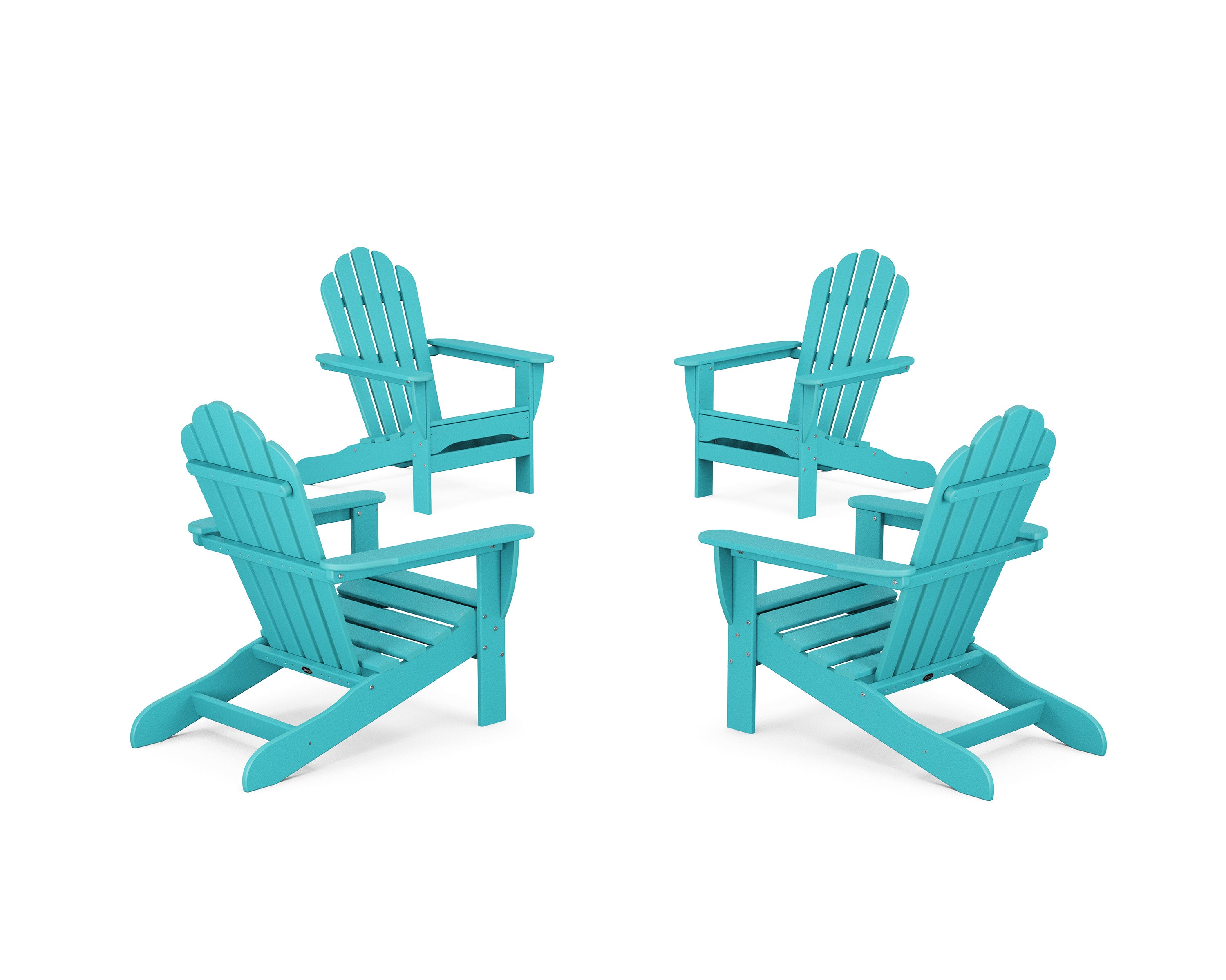 4-Piece Monterey Bay Adirondack Chair Conversation Set in Aruba