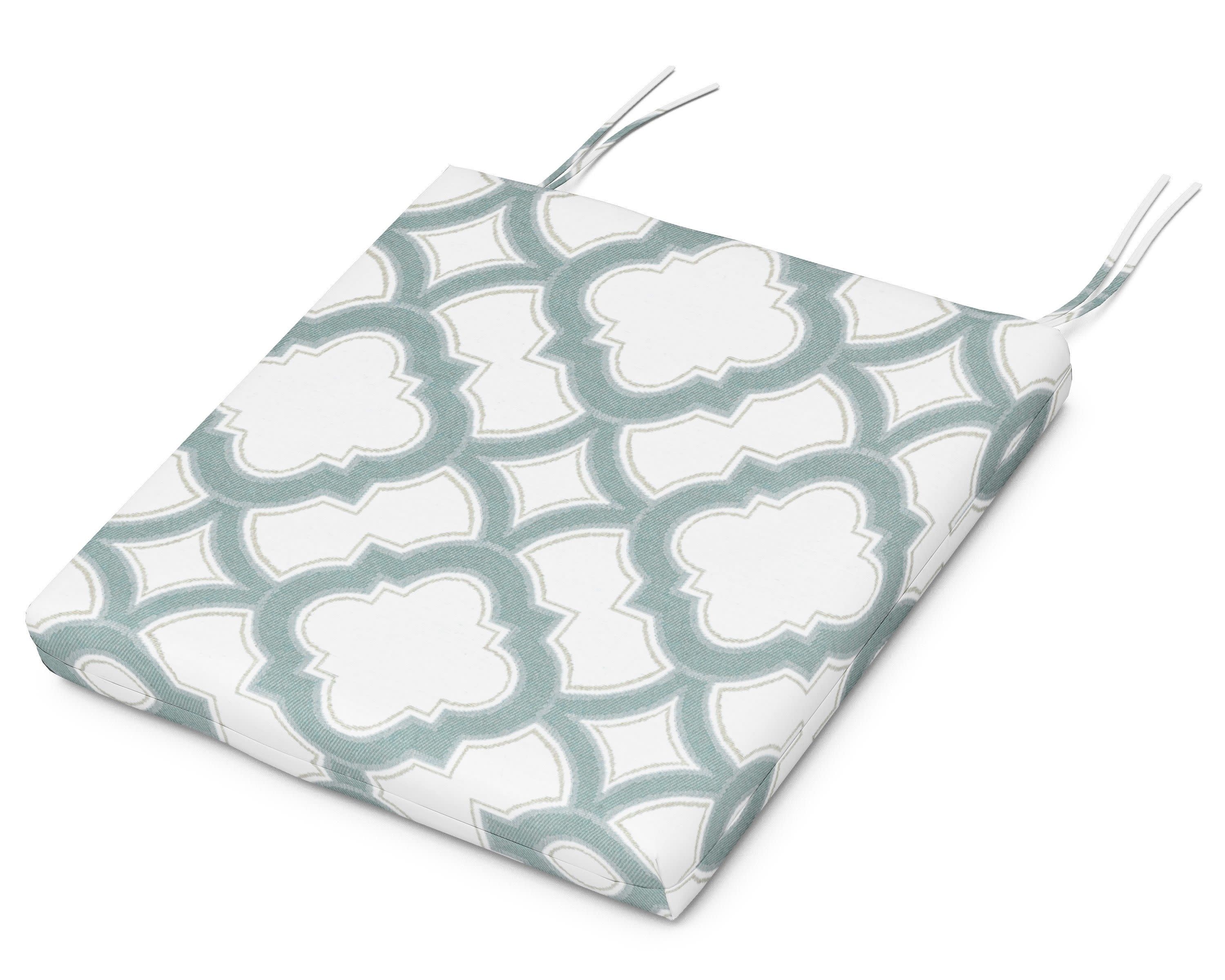Seat Cushion - 17.5"D x 20"W x 2.5"H in Trellis Glacier Spa