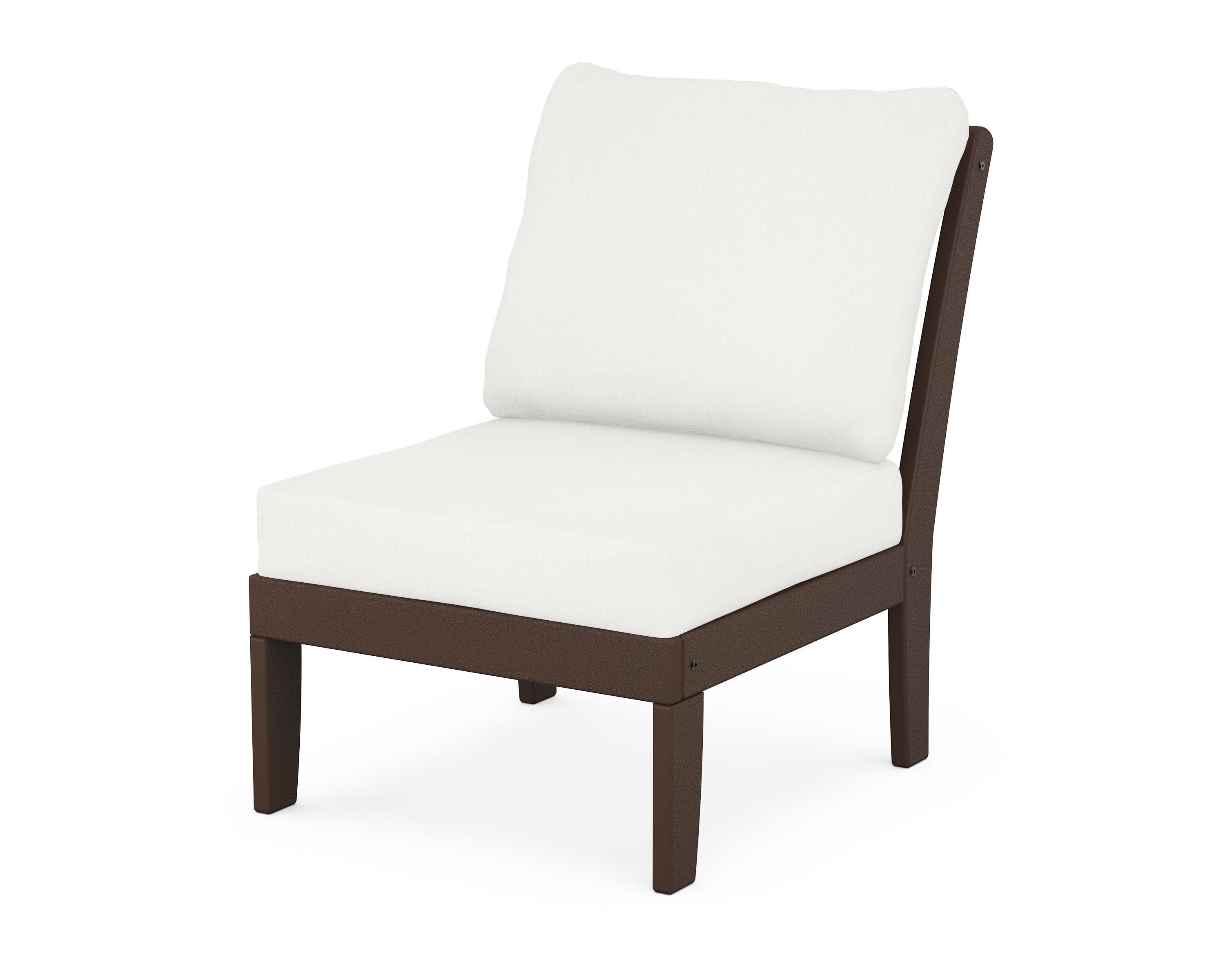 Yacht Club Modular Armless Chair in Vintage Lantern / Natural Linen