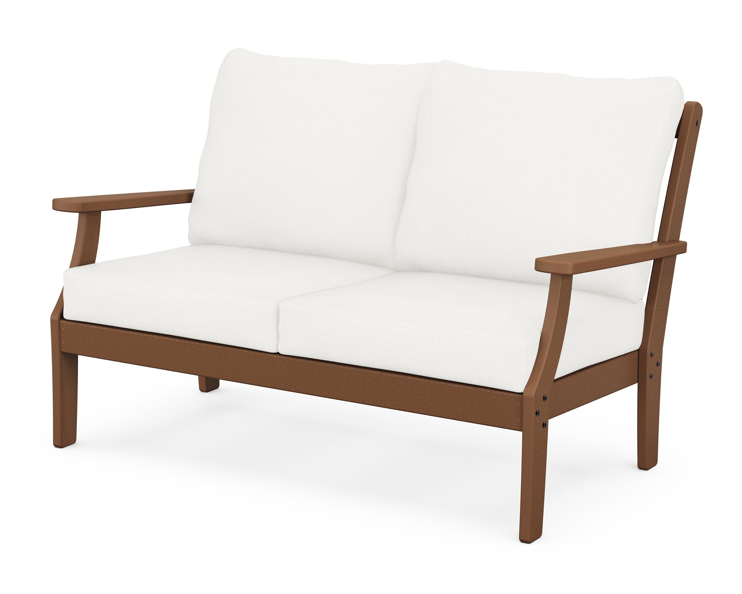 Yacht Club Deep Seating Loveseat in Tree House / Natural Linen
