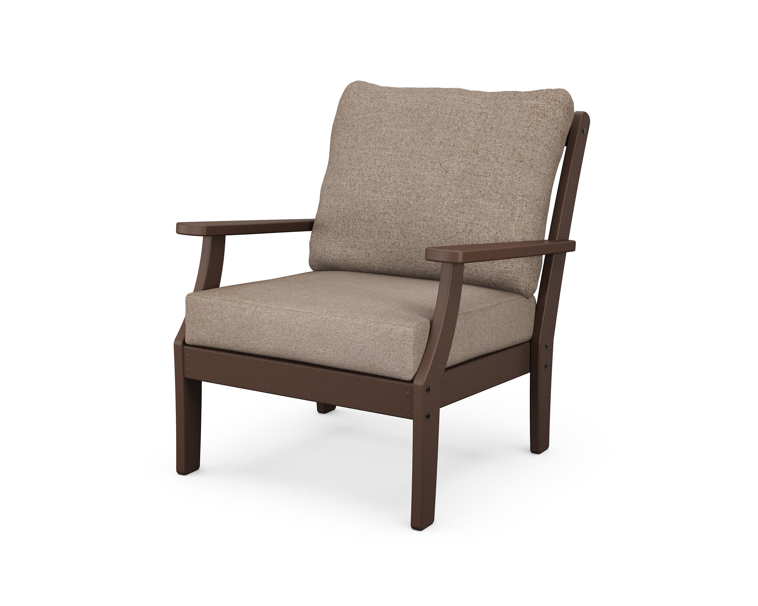 Yacht Club Deep Seating Chair in Vintage Lantern / Spiced Burlap