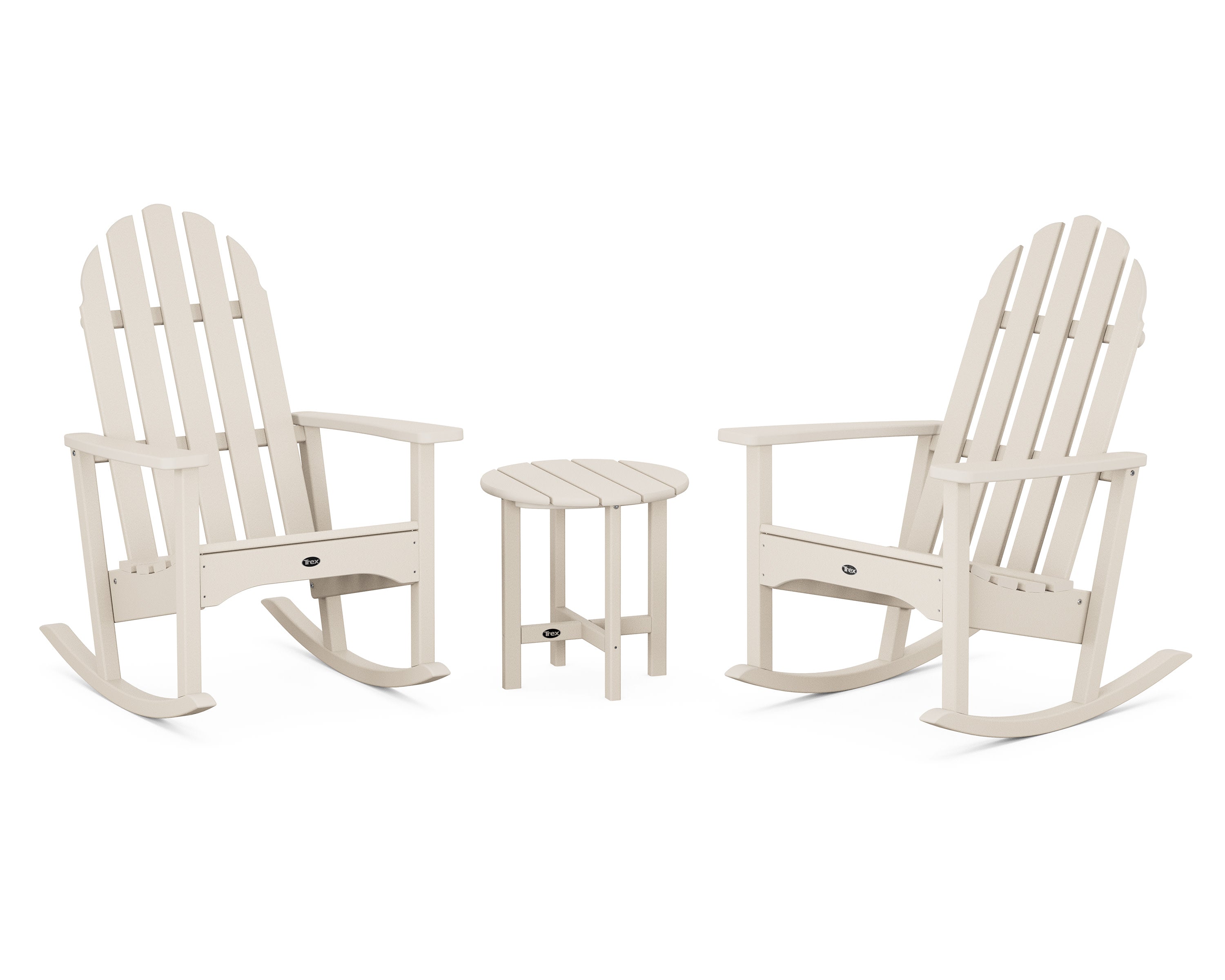 Cape Cod 3-Piece Adirondack Rocker Set in Sand Castle