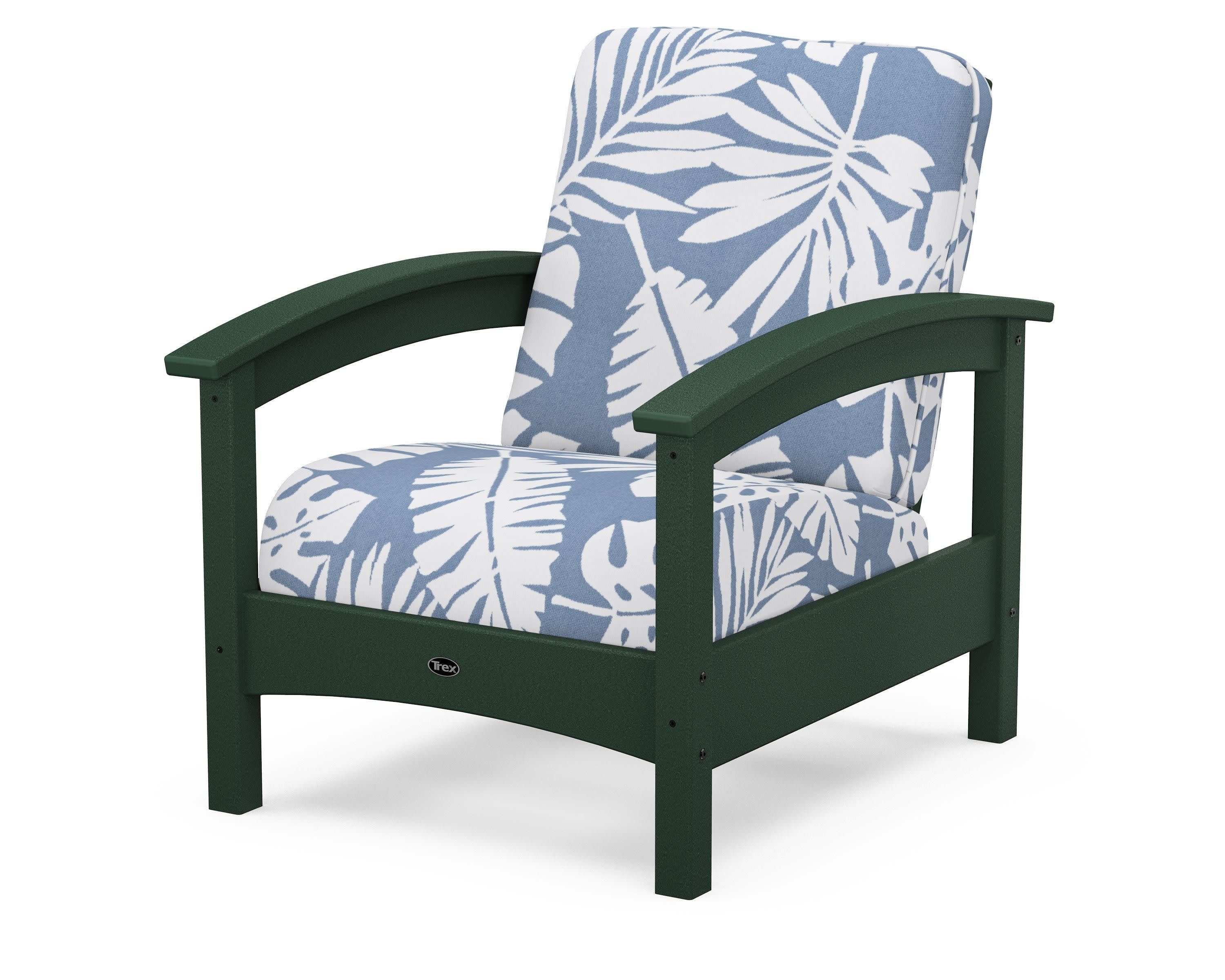 Rockport Club Chair in Rainforest Canopy / Leaf Sky Blue