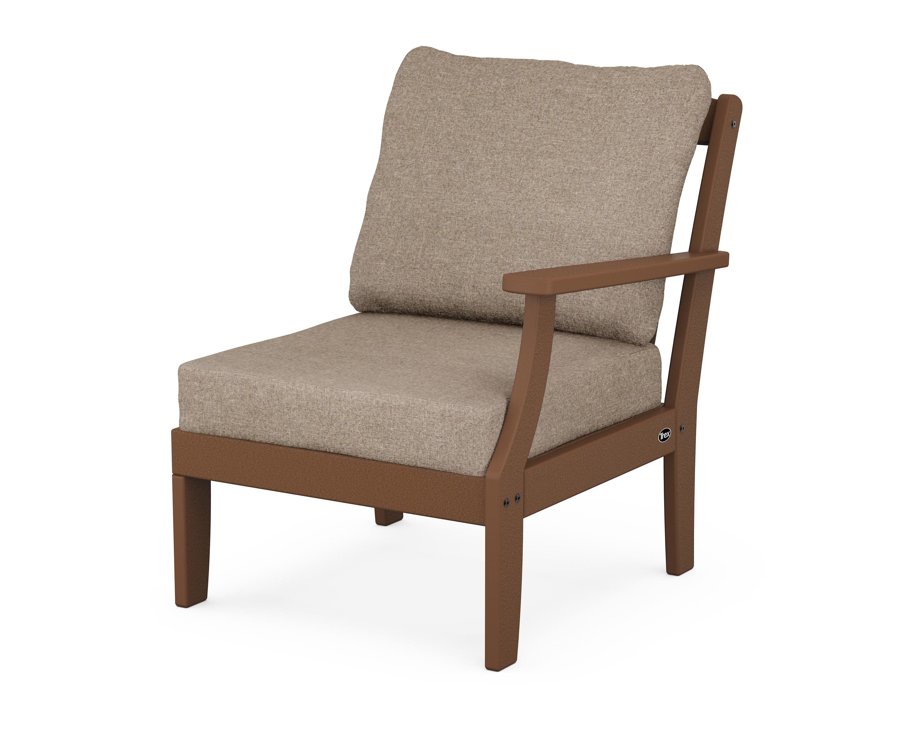 Yacht Club Modular Right Arm Chair in Tree House / Spiced Burlap