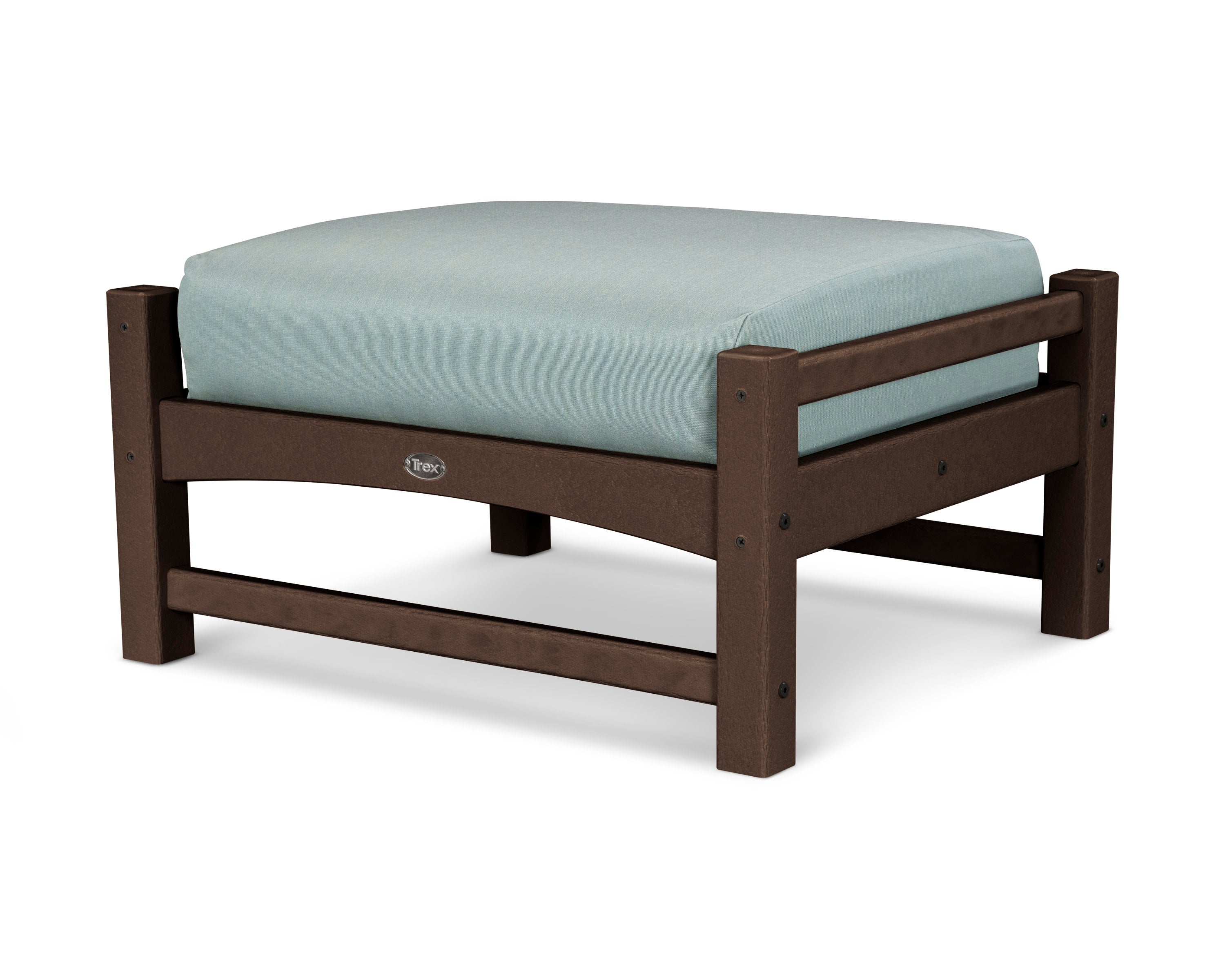 Rockport Club Ottoman in Vintage Lantern / Spa