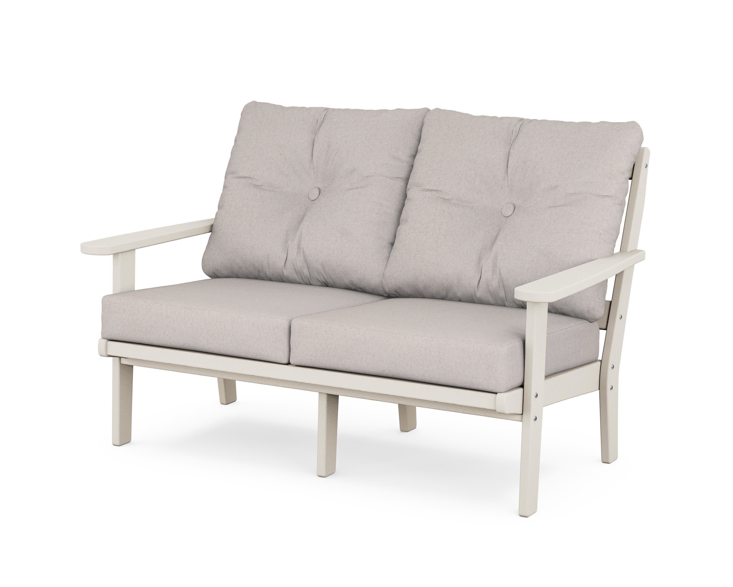 Cape Cod Deep Seating Loveseat in Sand Castle / Dune Burlap