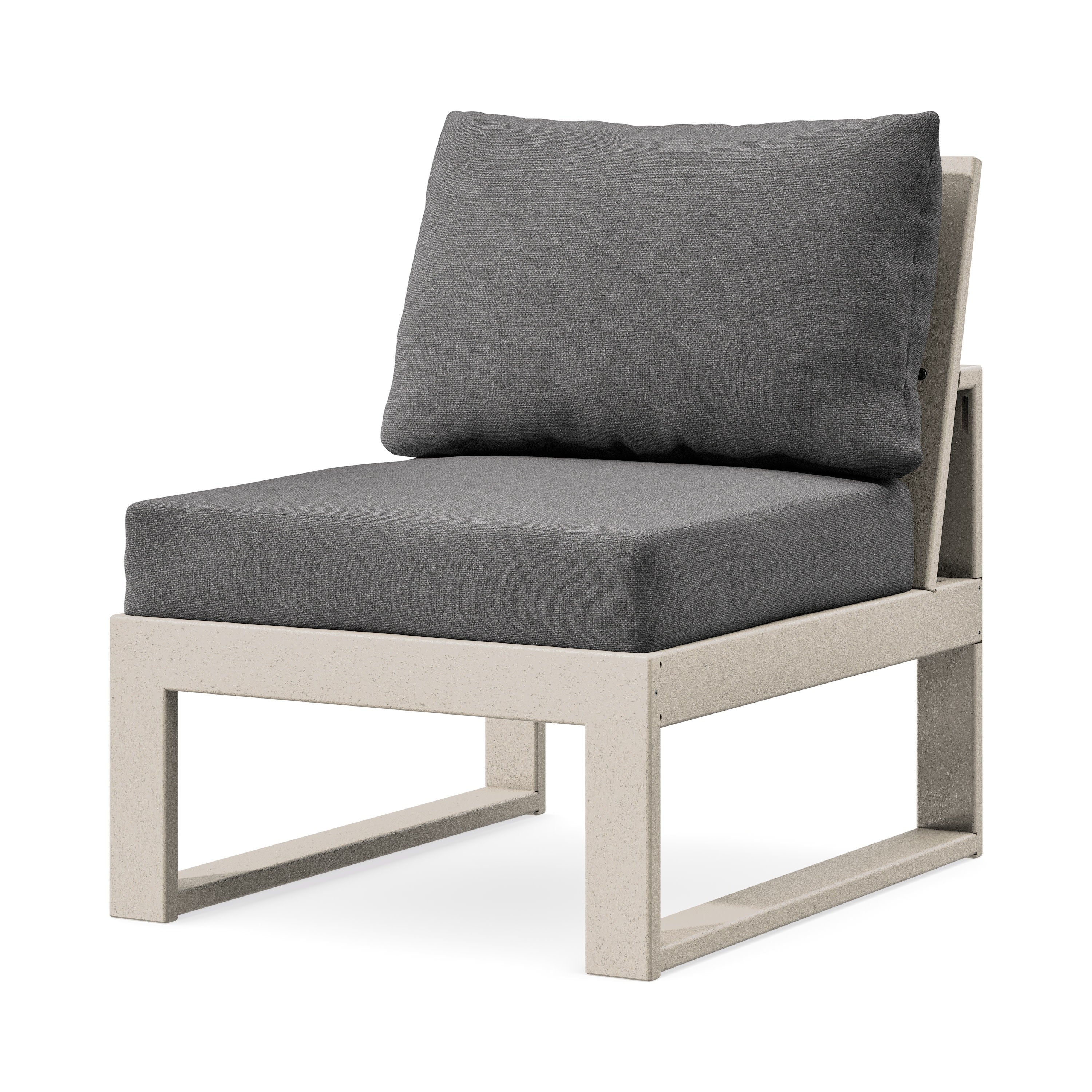 Modular Armless Chair in Sand / Ash Charcoal