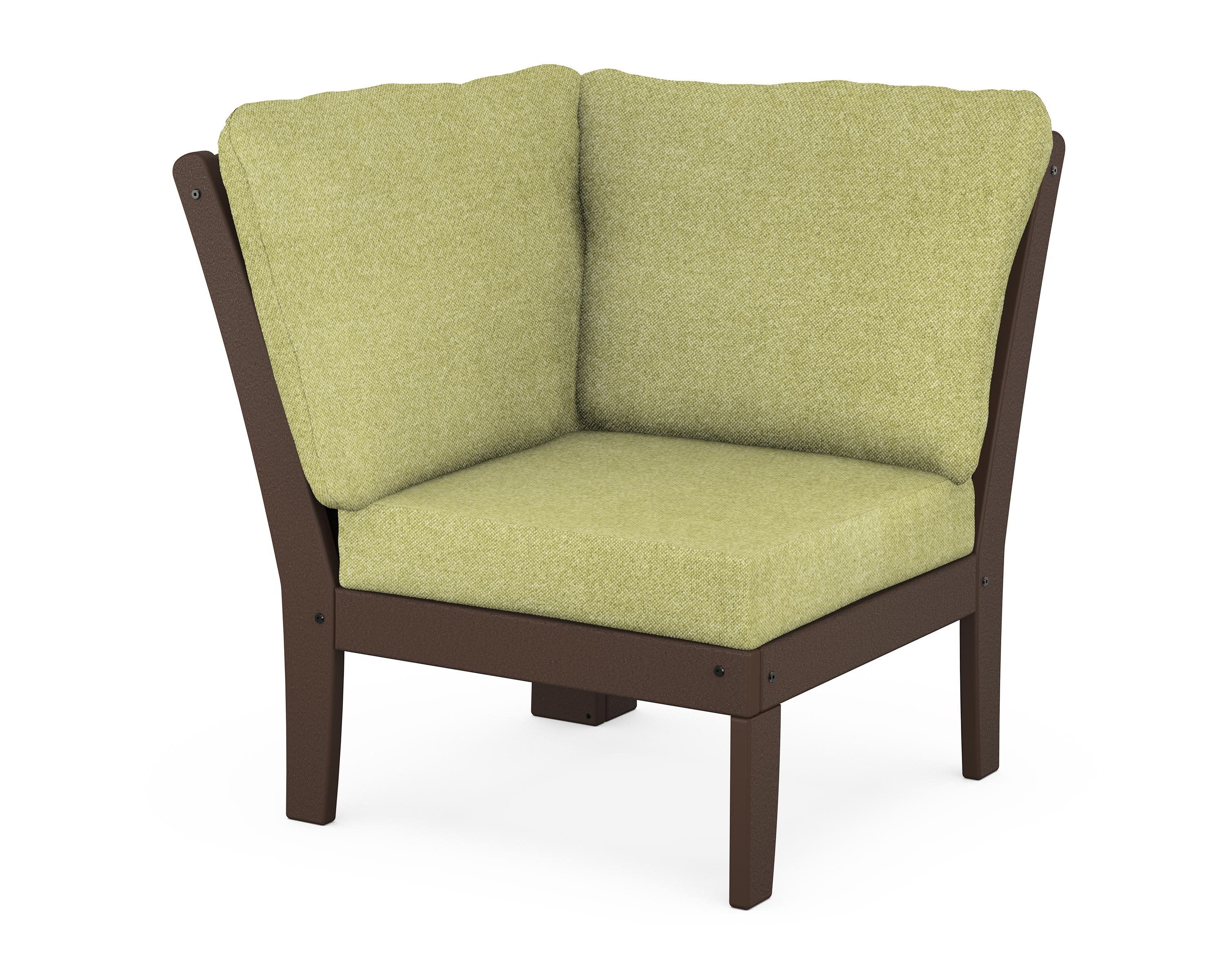 Yacht Club Modular Corner Chair in Vintage Lantern / Chartreuse Boucle