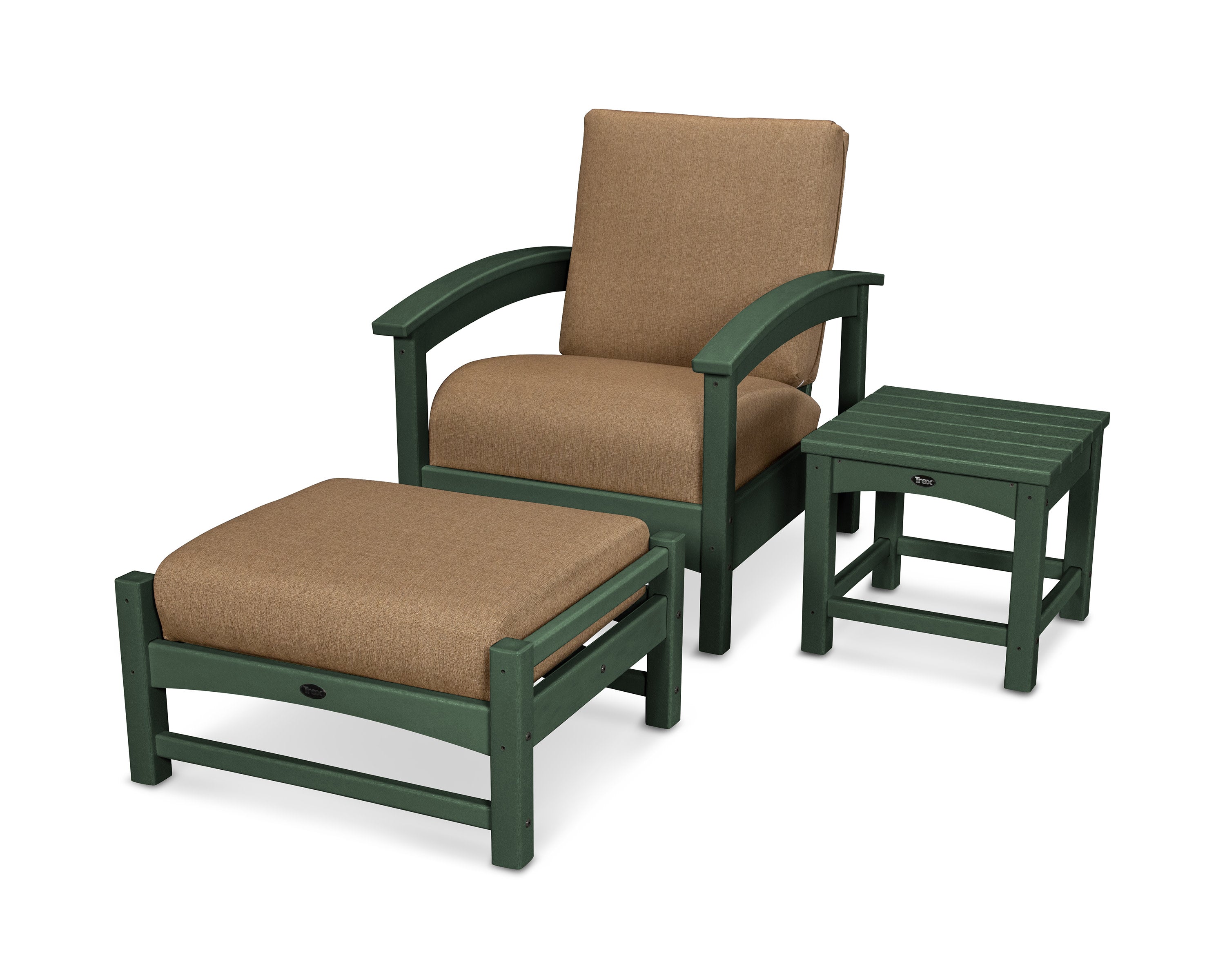 Rockport 3-Piece Deep Seating Set in Rainforest Canopy / Sesame