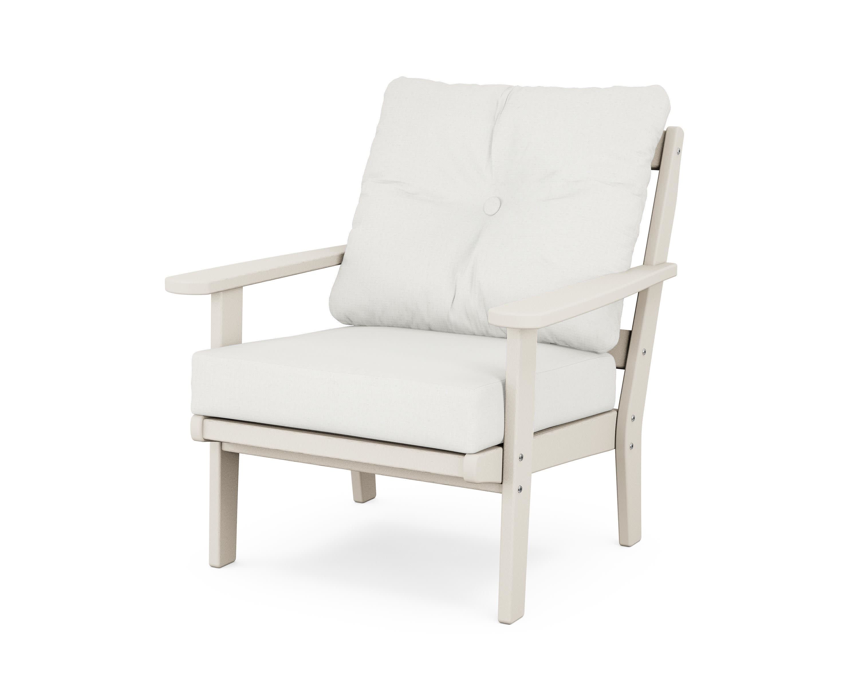 Cape Cod Deep Seating Chair in Sand Castle / Natural Linen