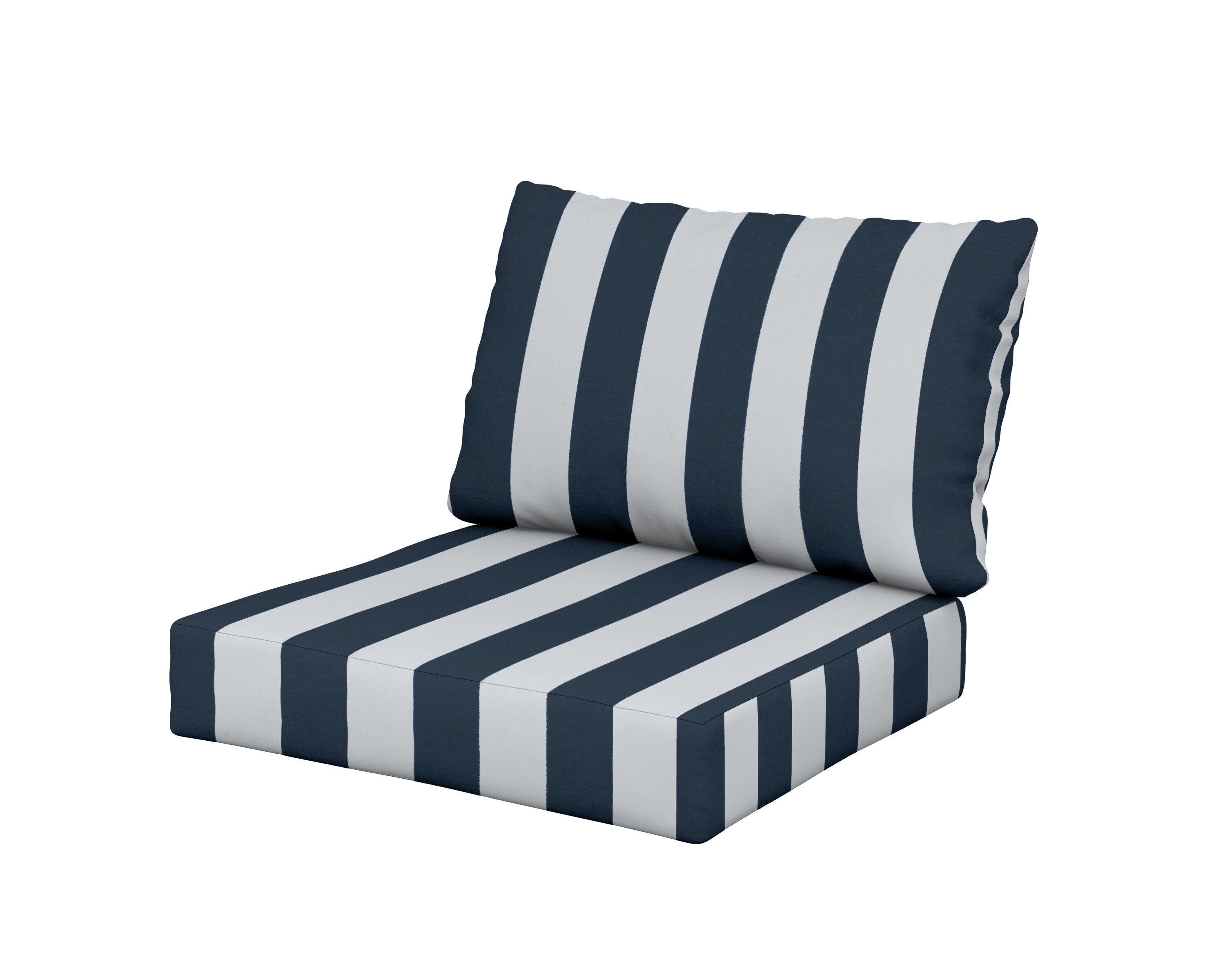 Modular Cushion in Cabana Stripe Marine Indigo