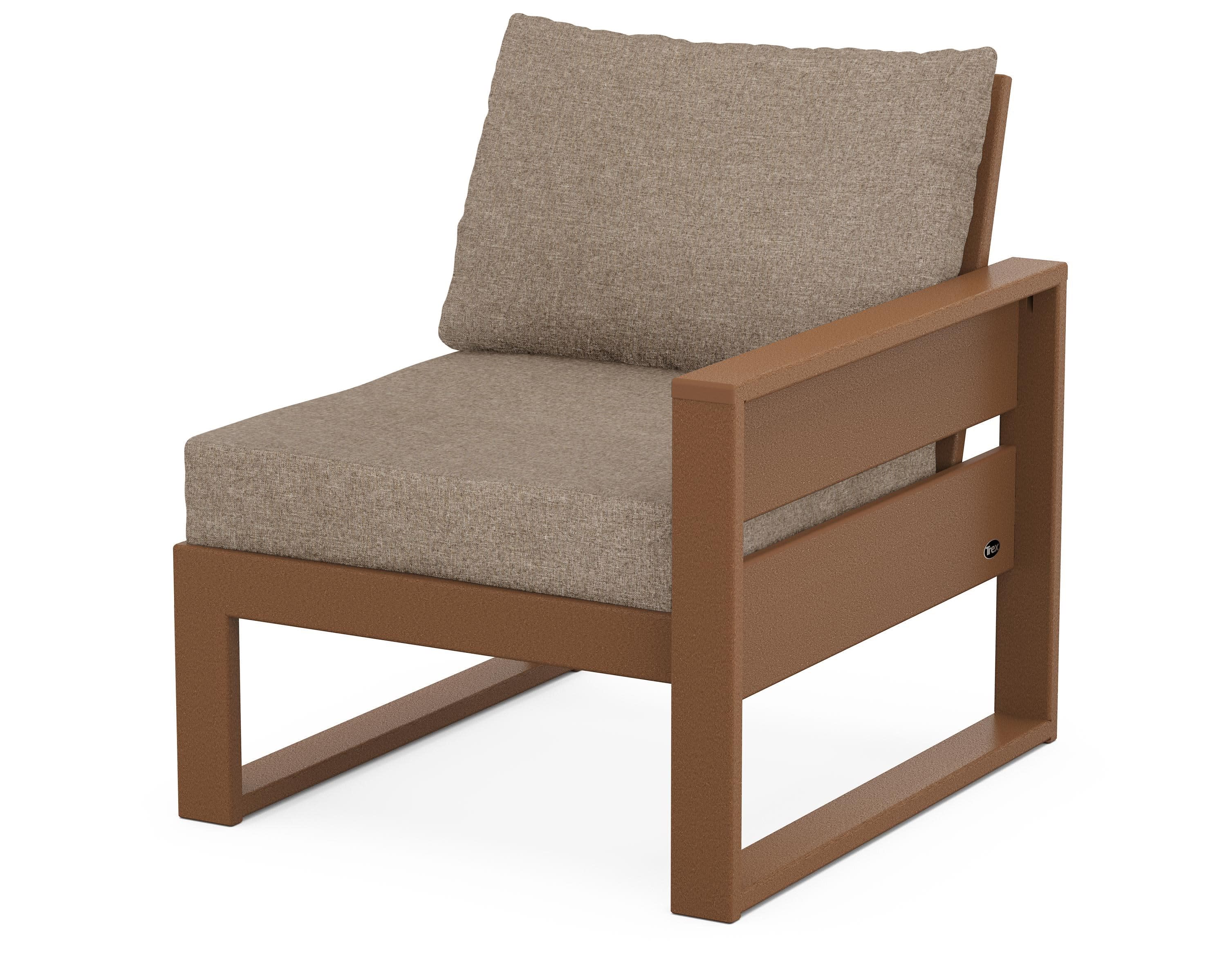 Eastport Modular Right Arm Chair in Tree House / Spiced Burlap