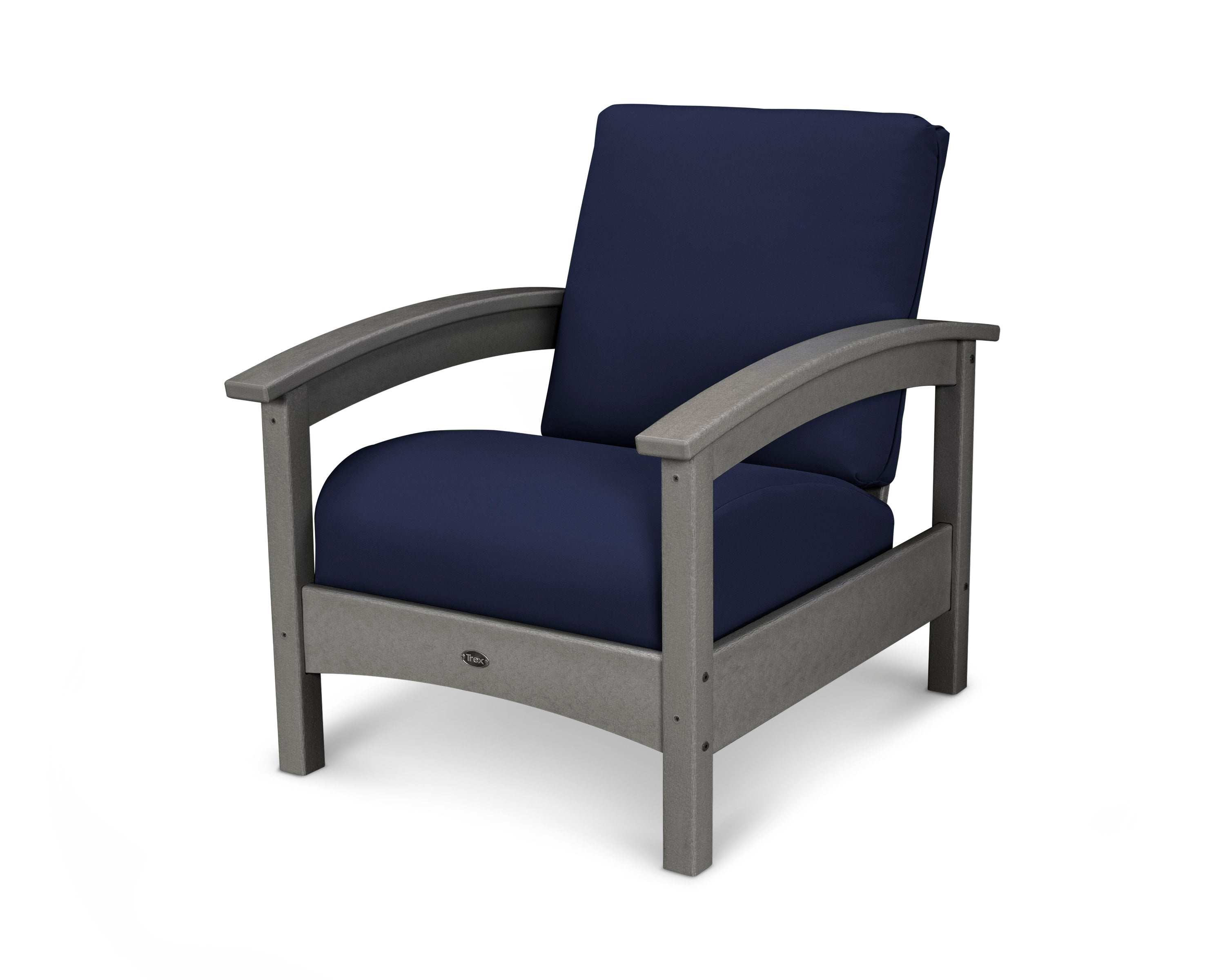 Rockport Club Chair in Stepping Stone / Navy