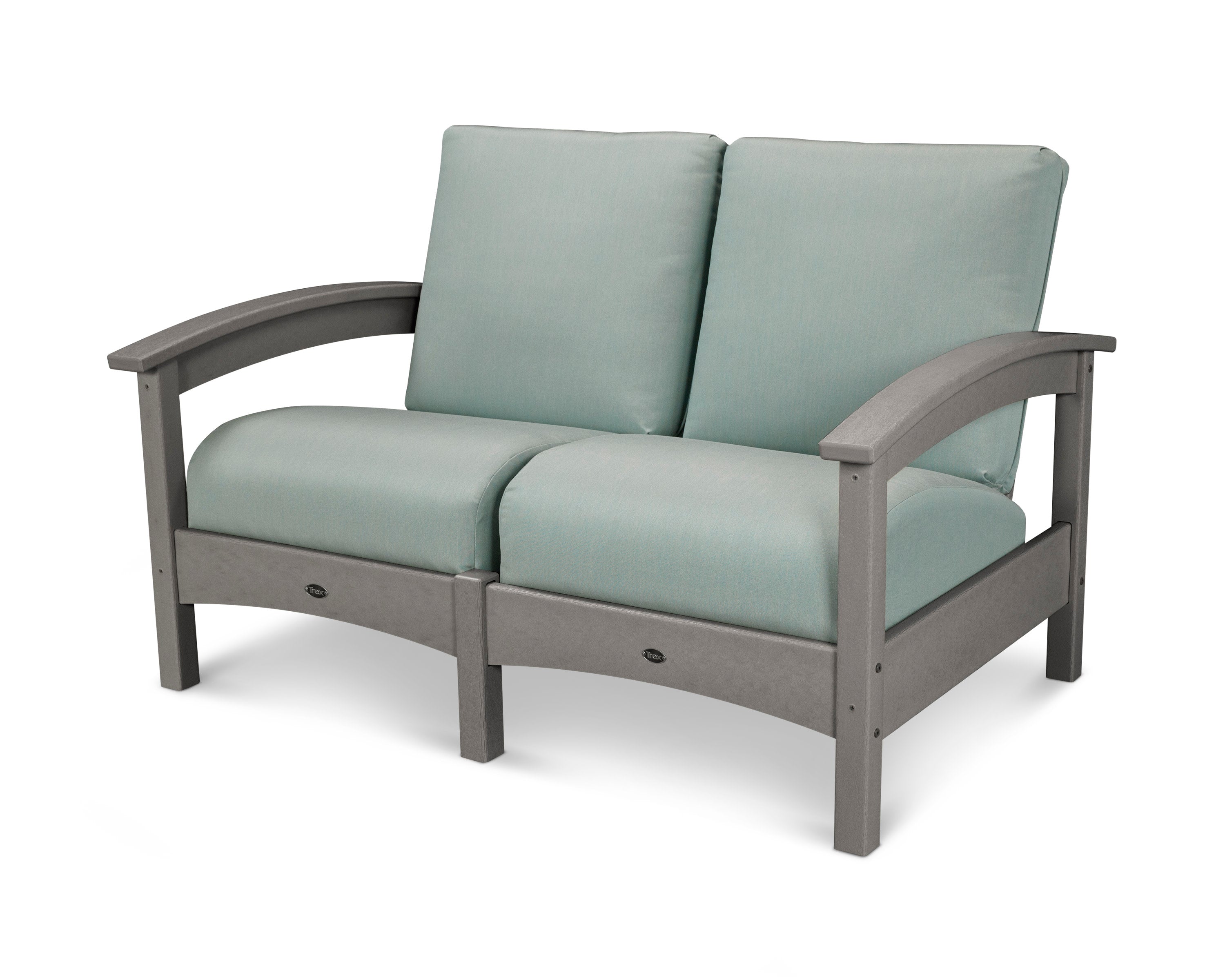 Rockport Club Loveseat in Stepping Stone / Spa