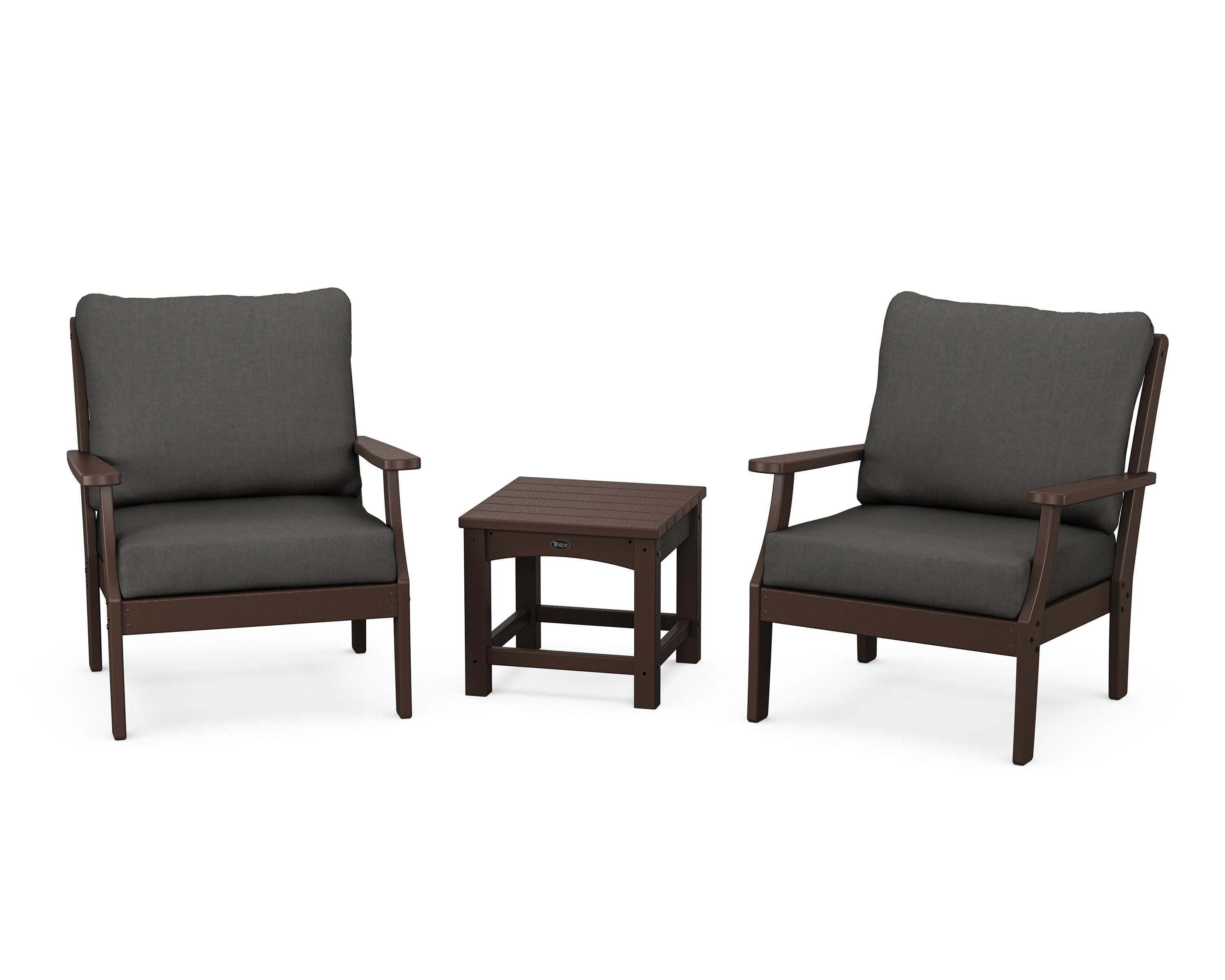 Yacht Club 3-Piece Deep Seating Set in Vintage Lantern / Spectrum Carbon