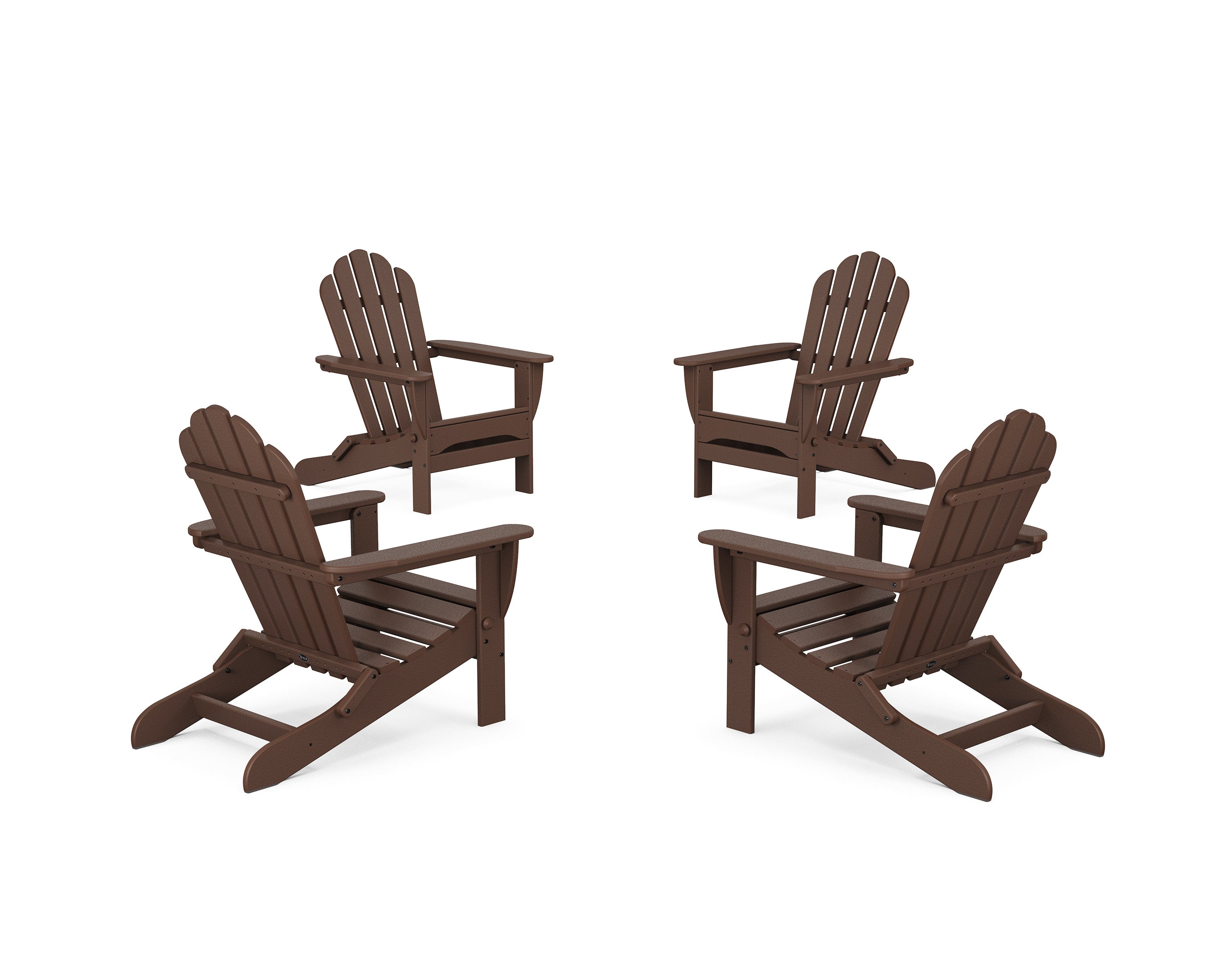 4-Piece Monterey Bay Folding Adirondack Chair Conversation Set in Vintage Lantern