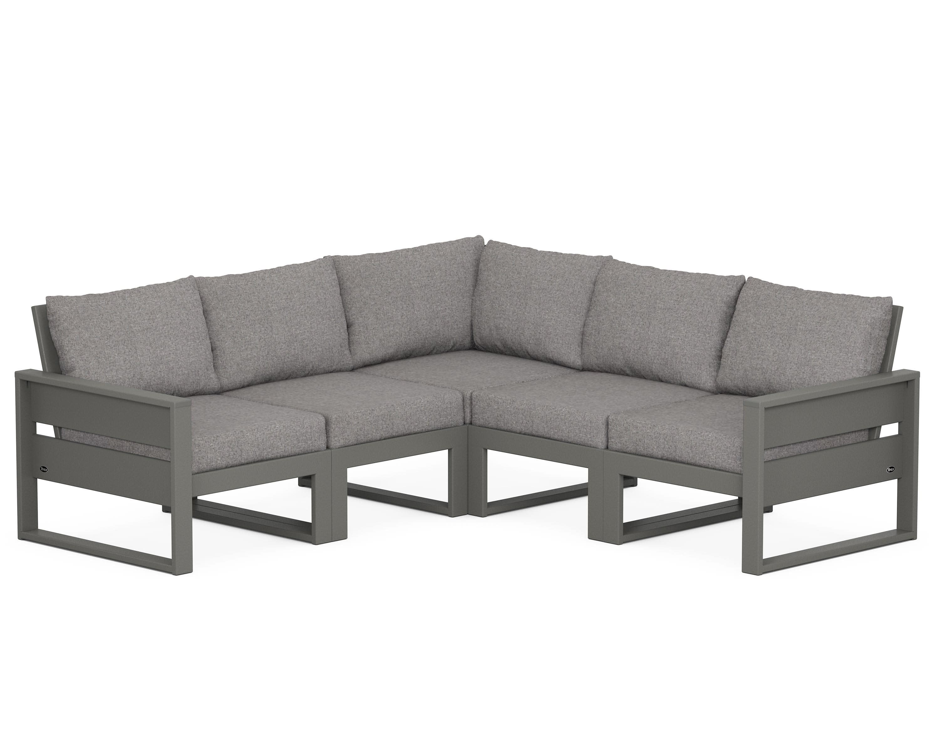 Eastport 5-Piece Sectional in Stepping Stone / Grey Mist