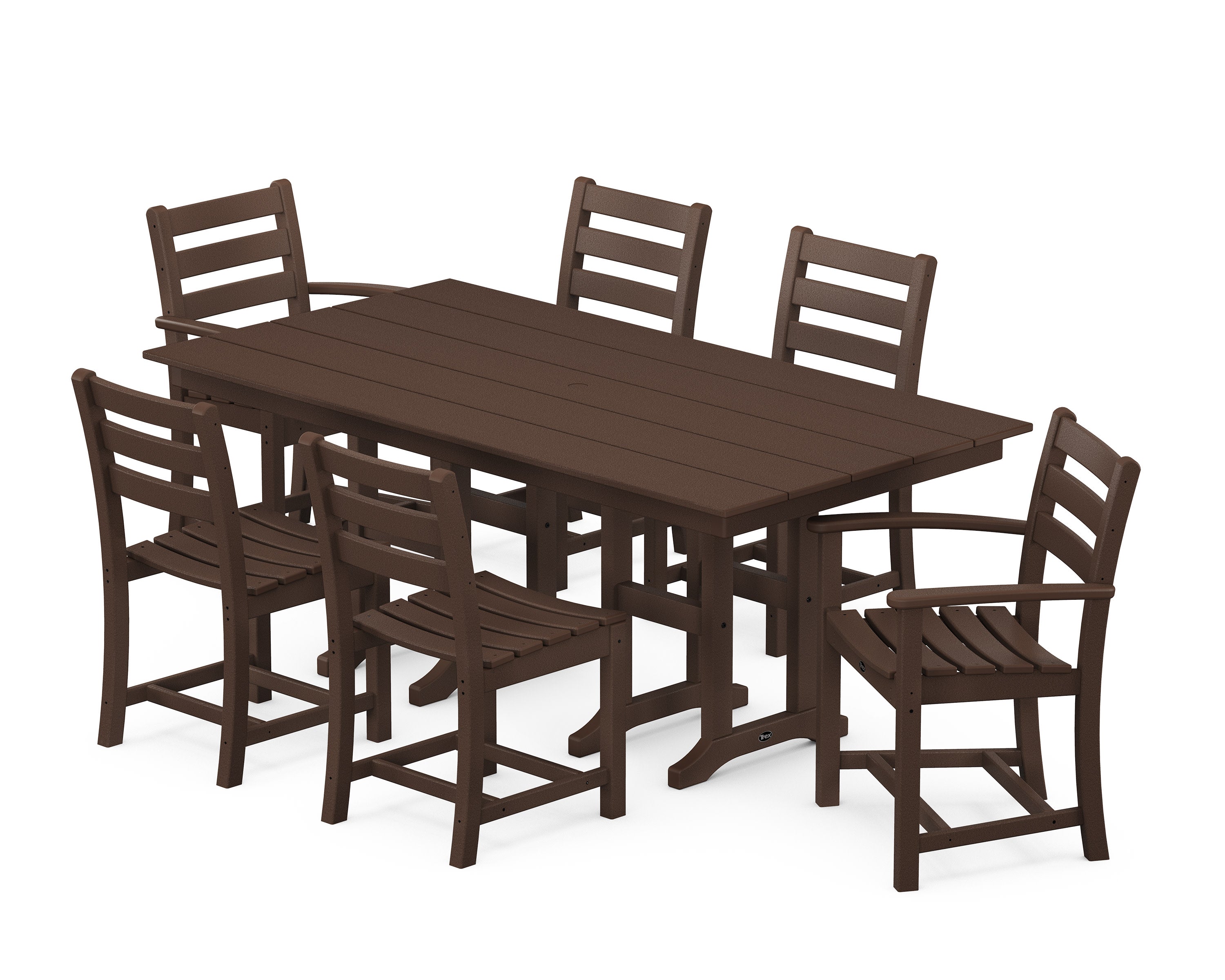 Monterey Bay 7-Piece Farmhouse Dining Set in Vintage Lantern