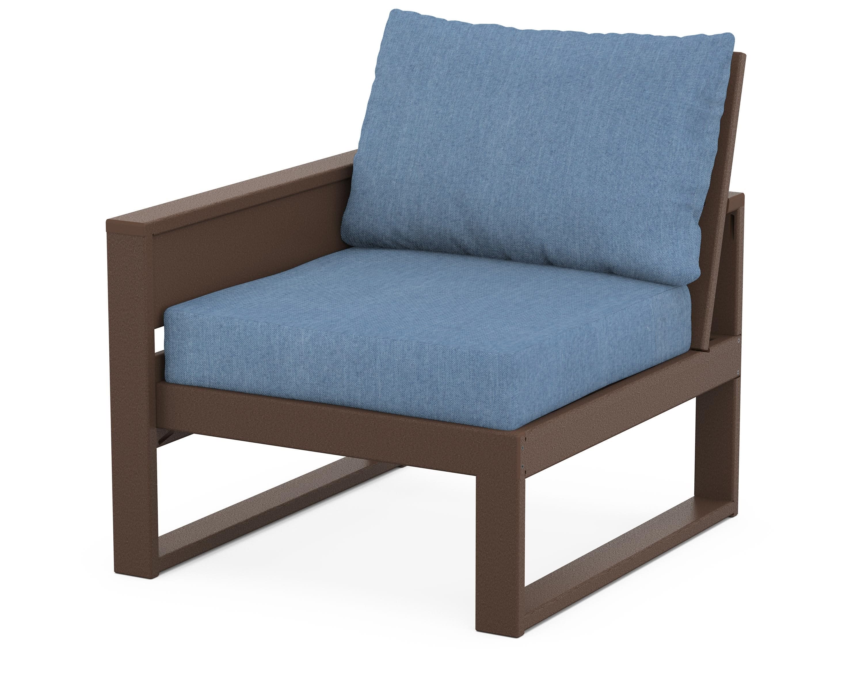 Eastport Modular Left Arm Chair in Vintage Lantern / Sky Blue