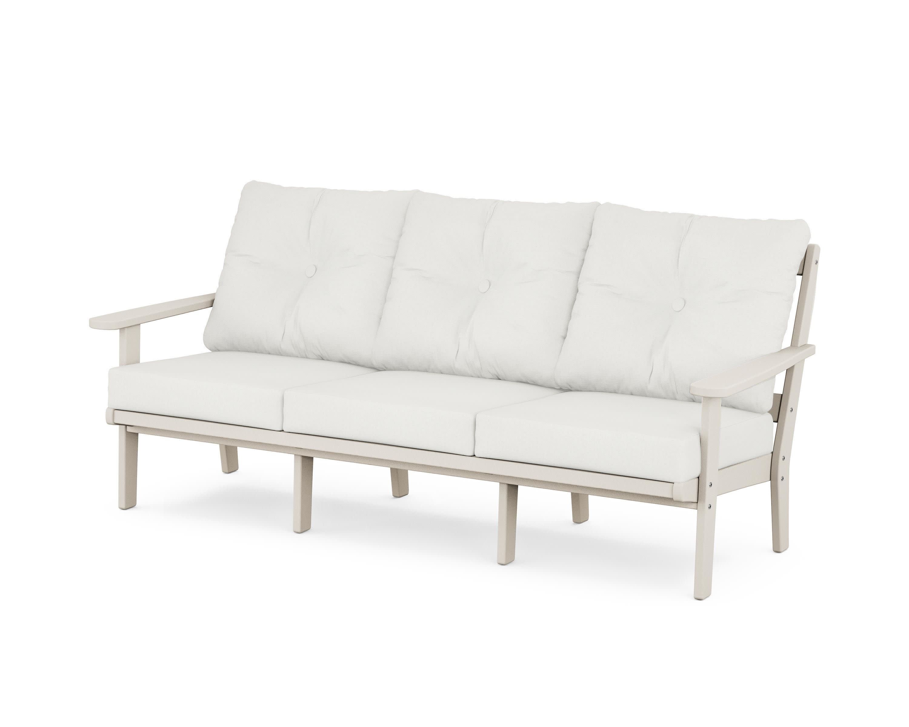 Cape Cod Deep Seating Sofa in Sand Castle / Natural Linen
