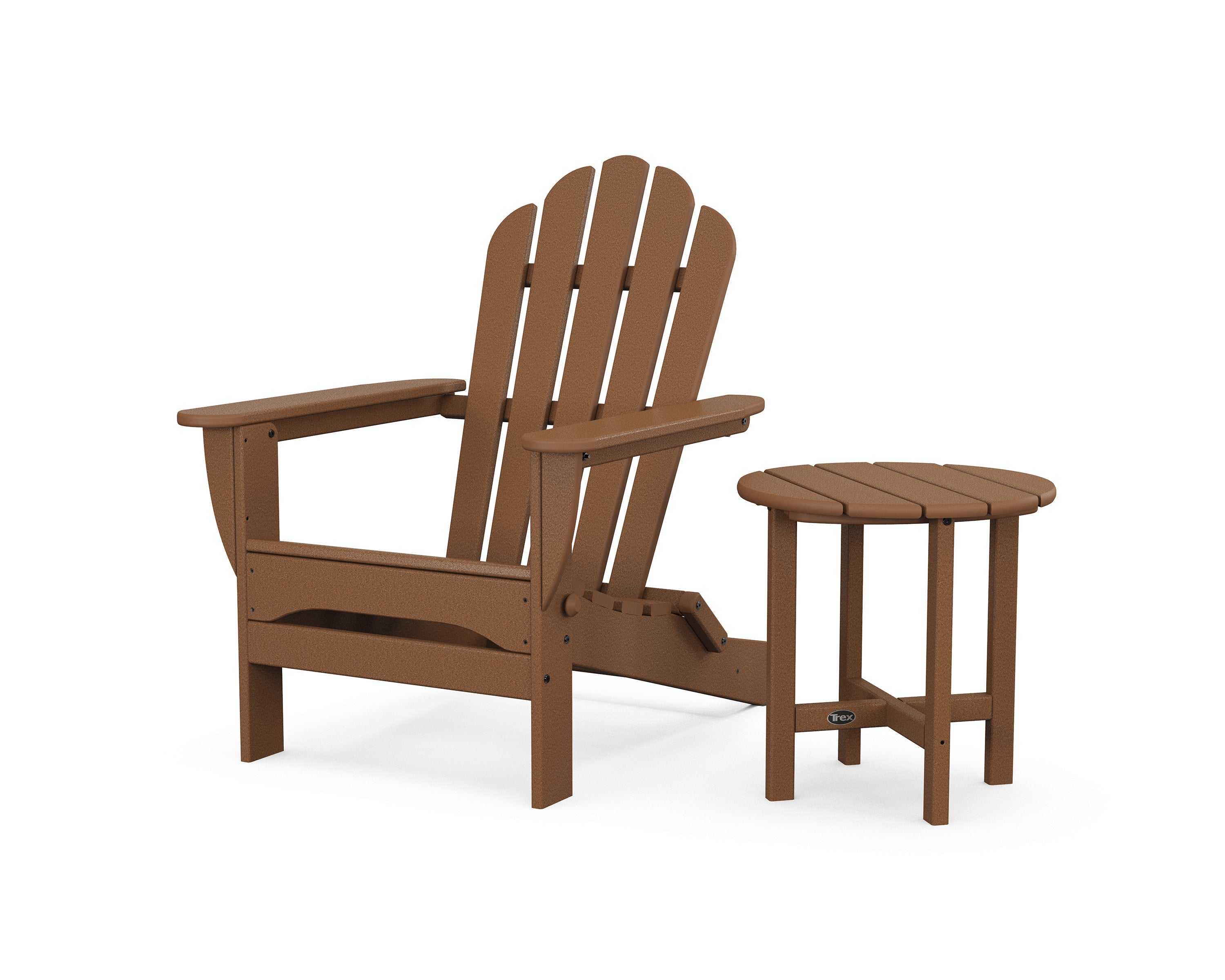 Monterey Bay Folding Adirondack Chair with Side Table in Tree House