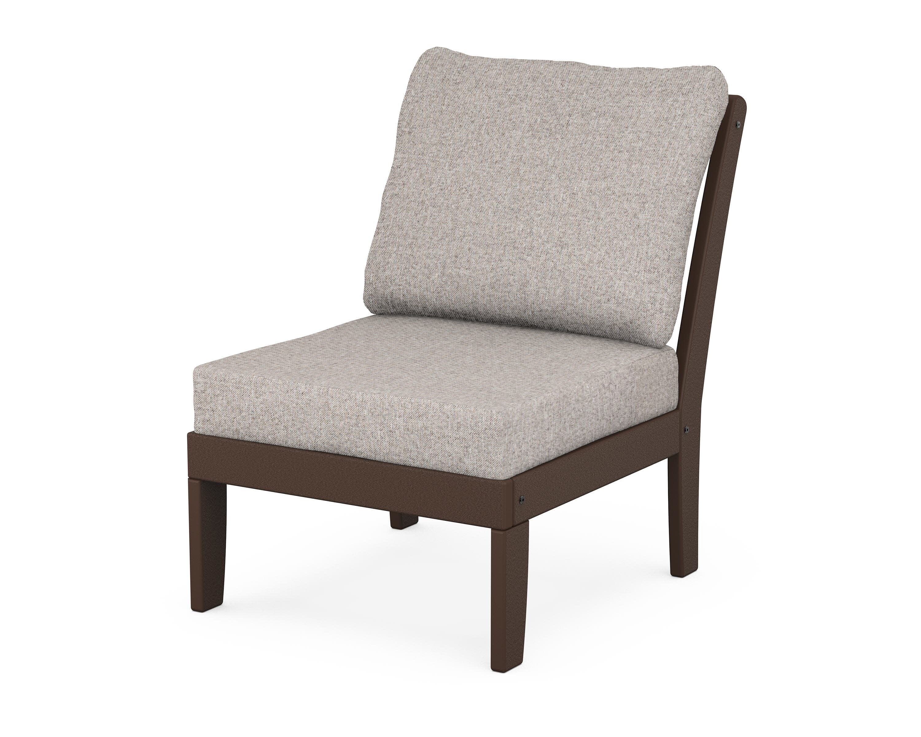 Yacht Club Modular Armless Chair in Vintage Lantern / Weathered Tweed