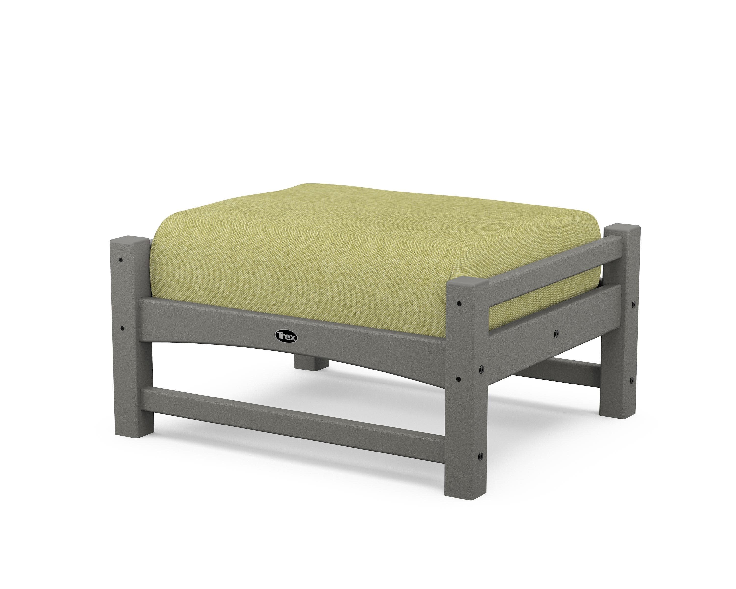 Rockport Club Ottoman in Stepping Stone / Chartreuse Boucle