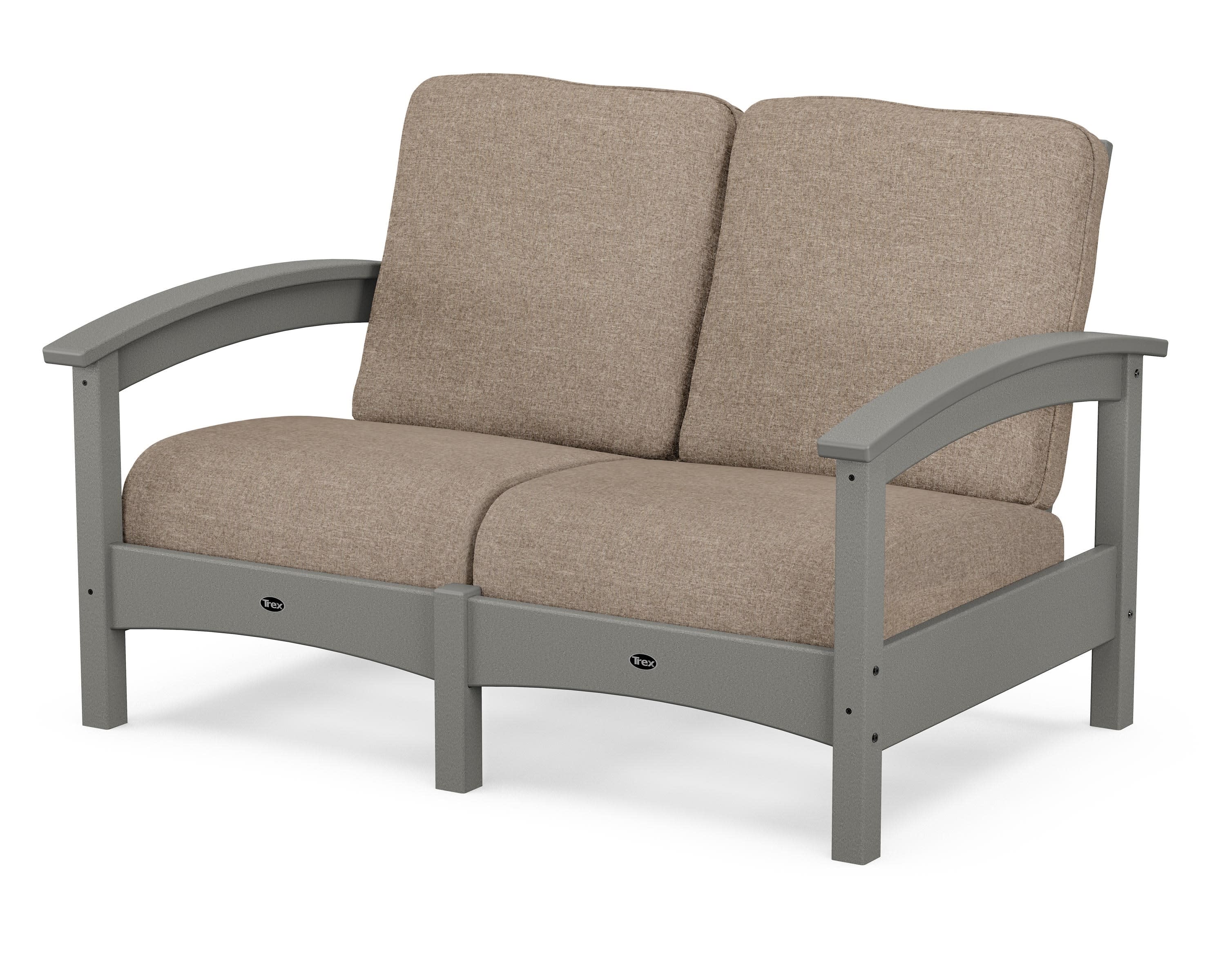 Rockport Club Loveseat in Stepping Stone / Spiced Burlap