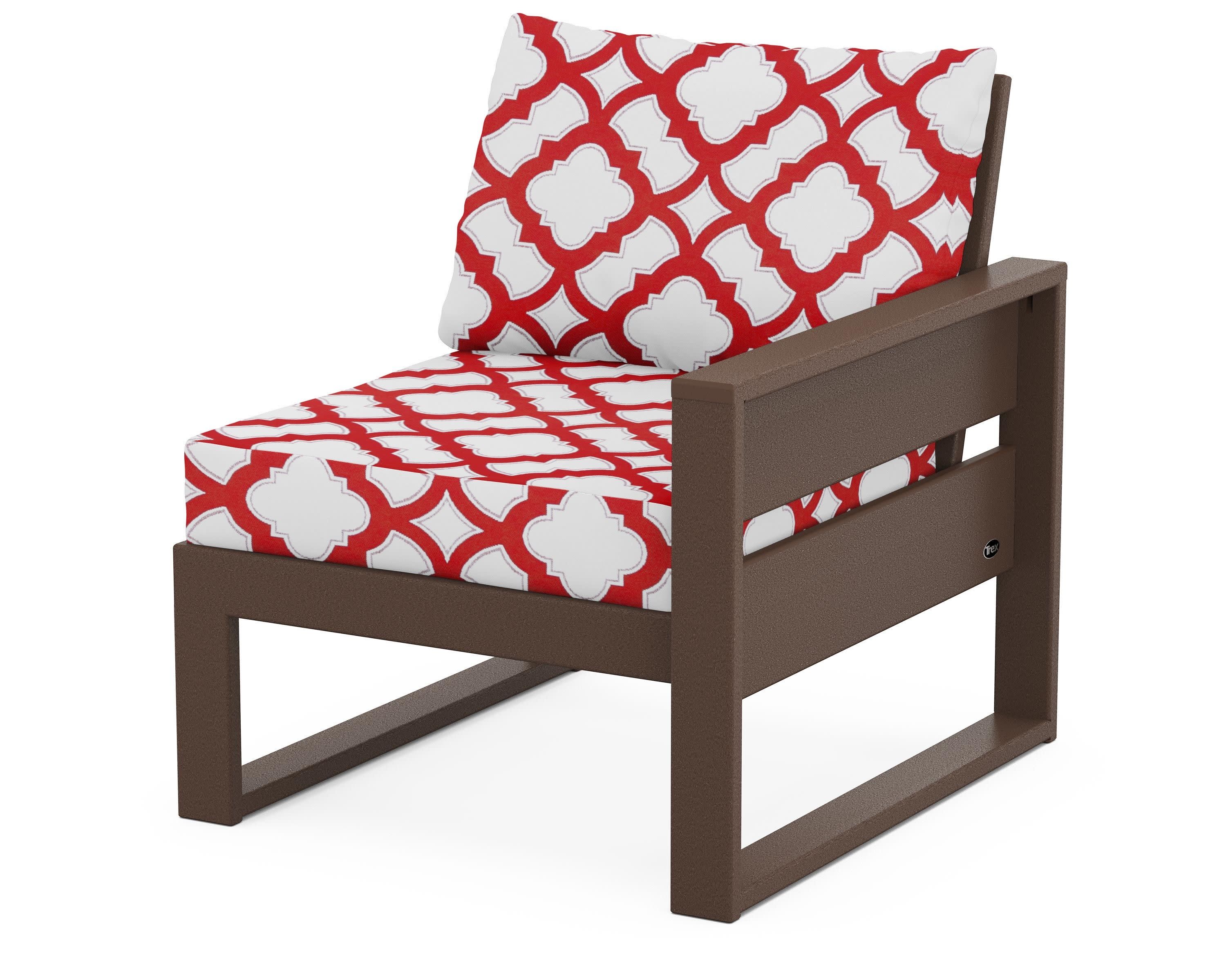 Eastport Modular Right Arm Chair in Vintage Lantern / Trellis Crimson