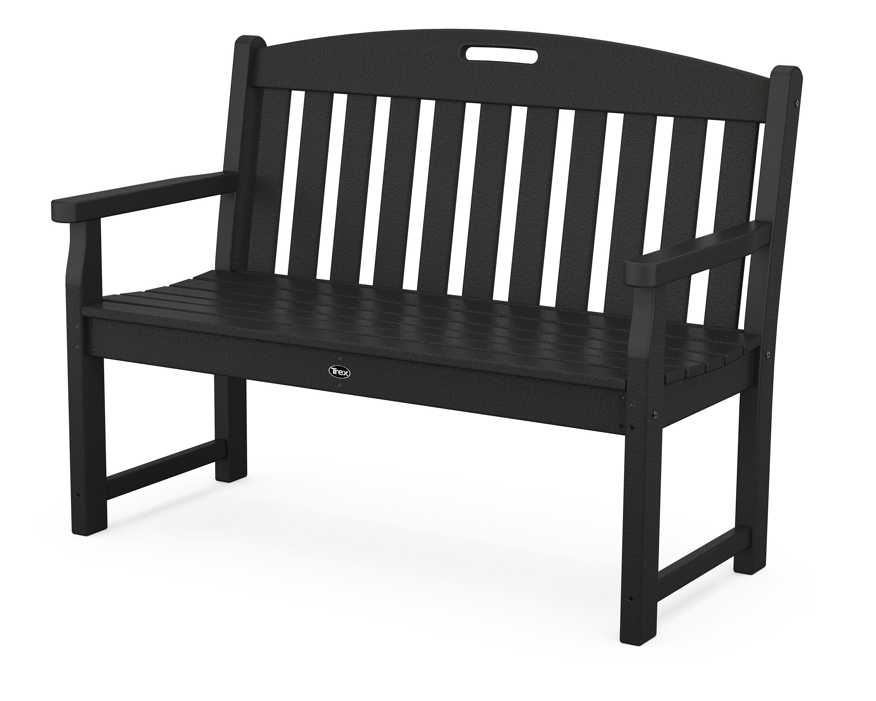 Yacht Club 48" Bench in Charcoal Black