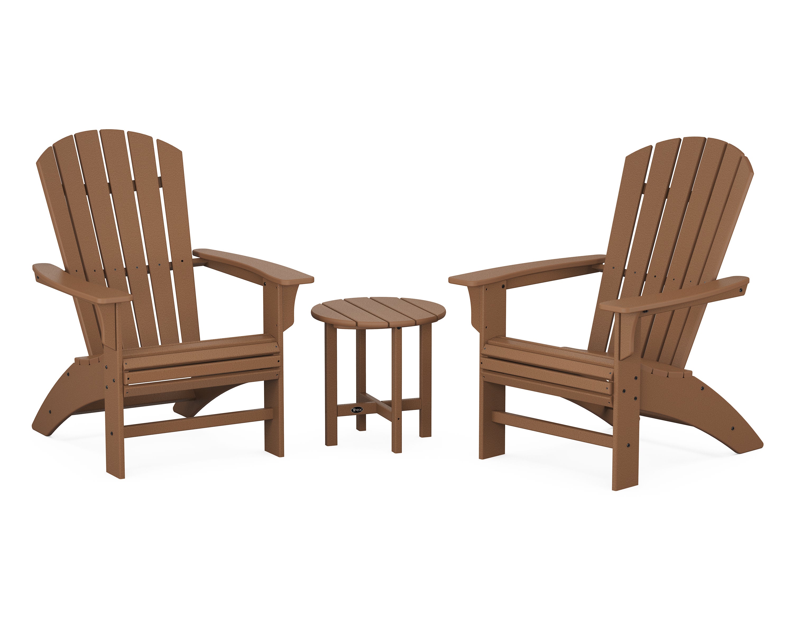 Yacht Club 3-Piece Curveback Adirondack Set in Tree House