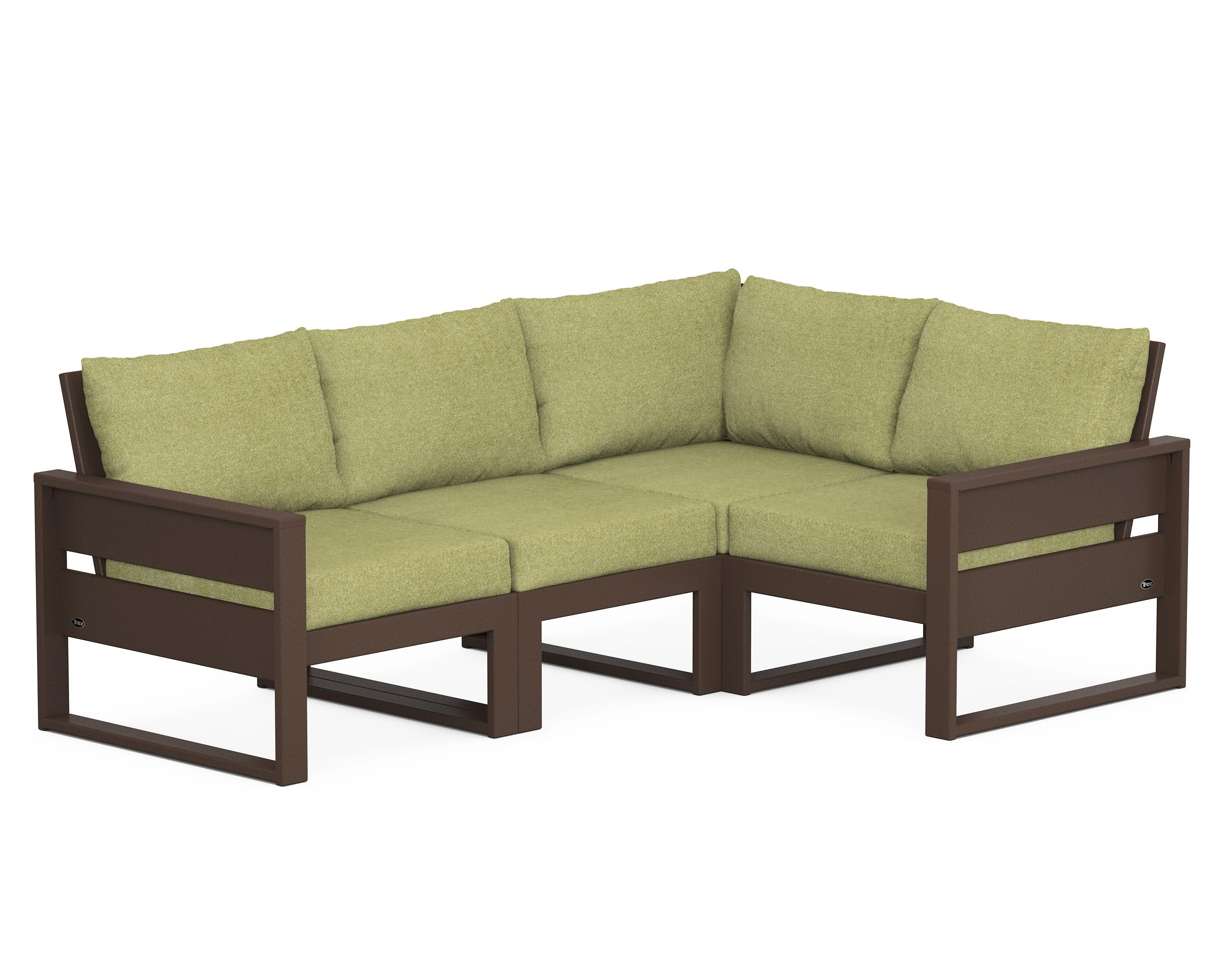 Eastport 4- Piece Sectional in Vintage Lantern / Chartreuse Boucle