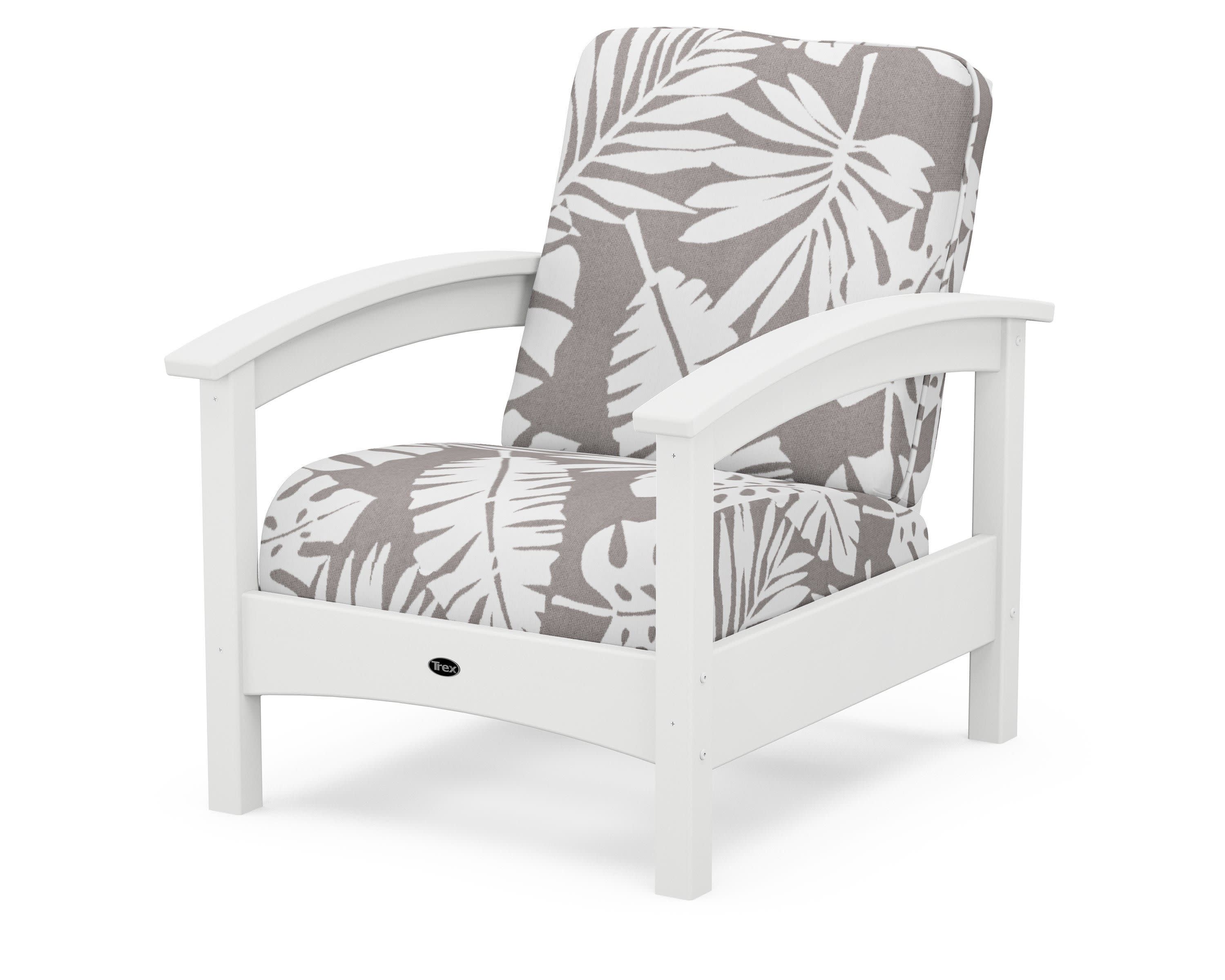 Rockport Club Chair in Classic White / Leaf Grey Mist