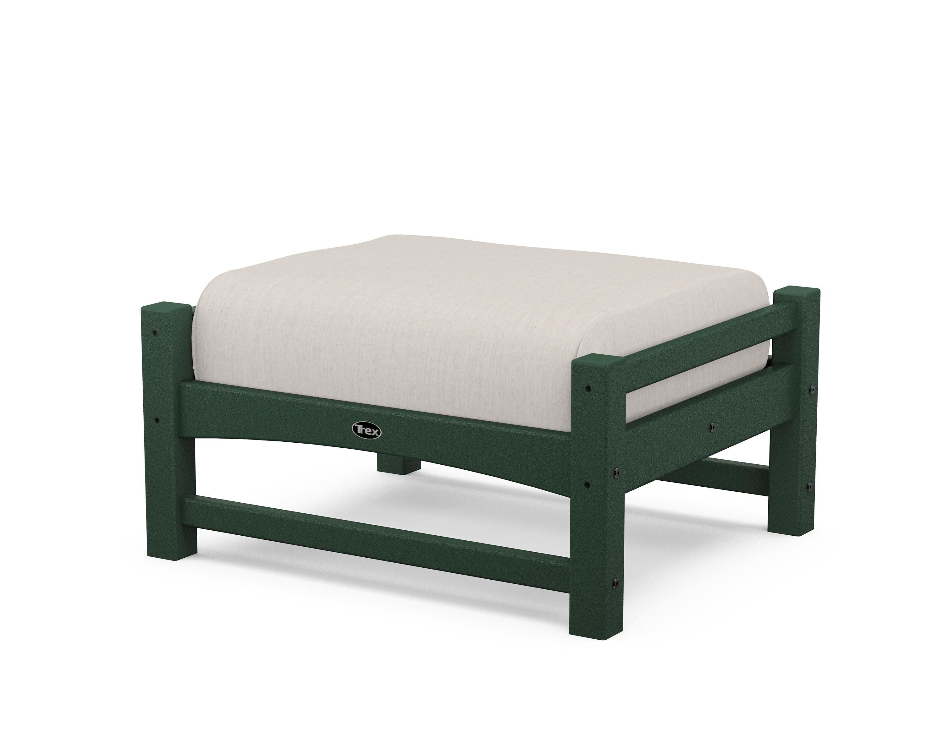 Rockport Club Ottoman in Rainforest Canopy / Cast Ash