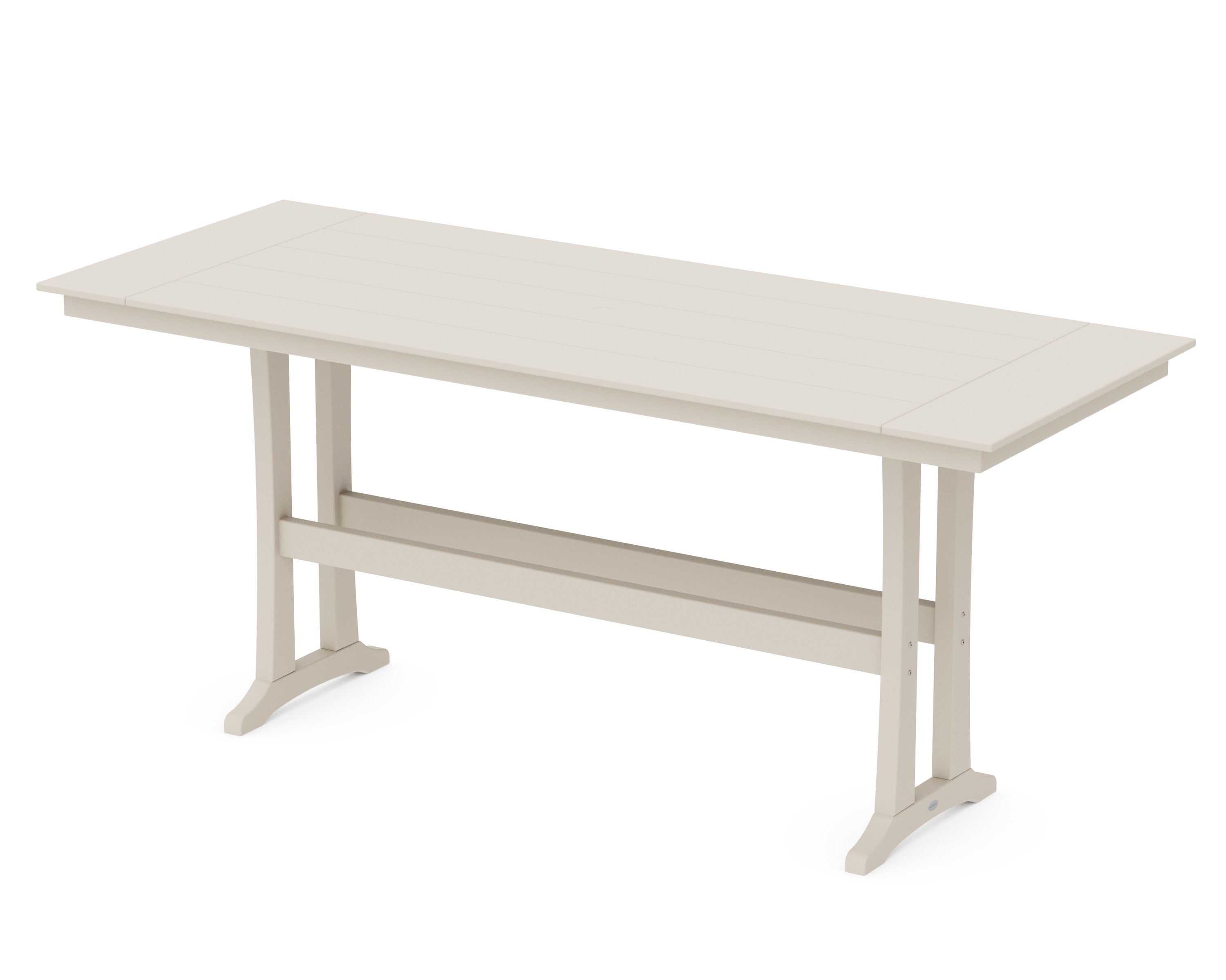 Farmhouse Trestle 38 x 96 Bar Table in Sand Castle