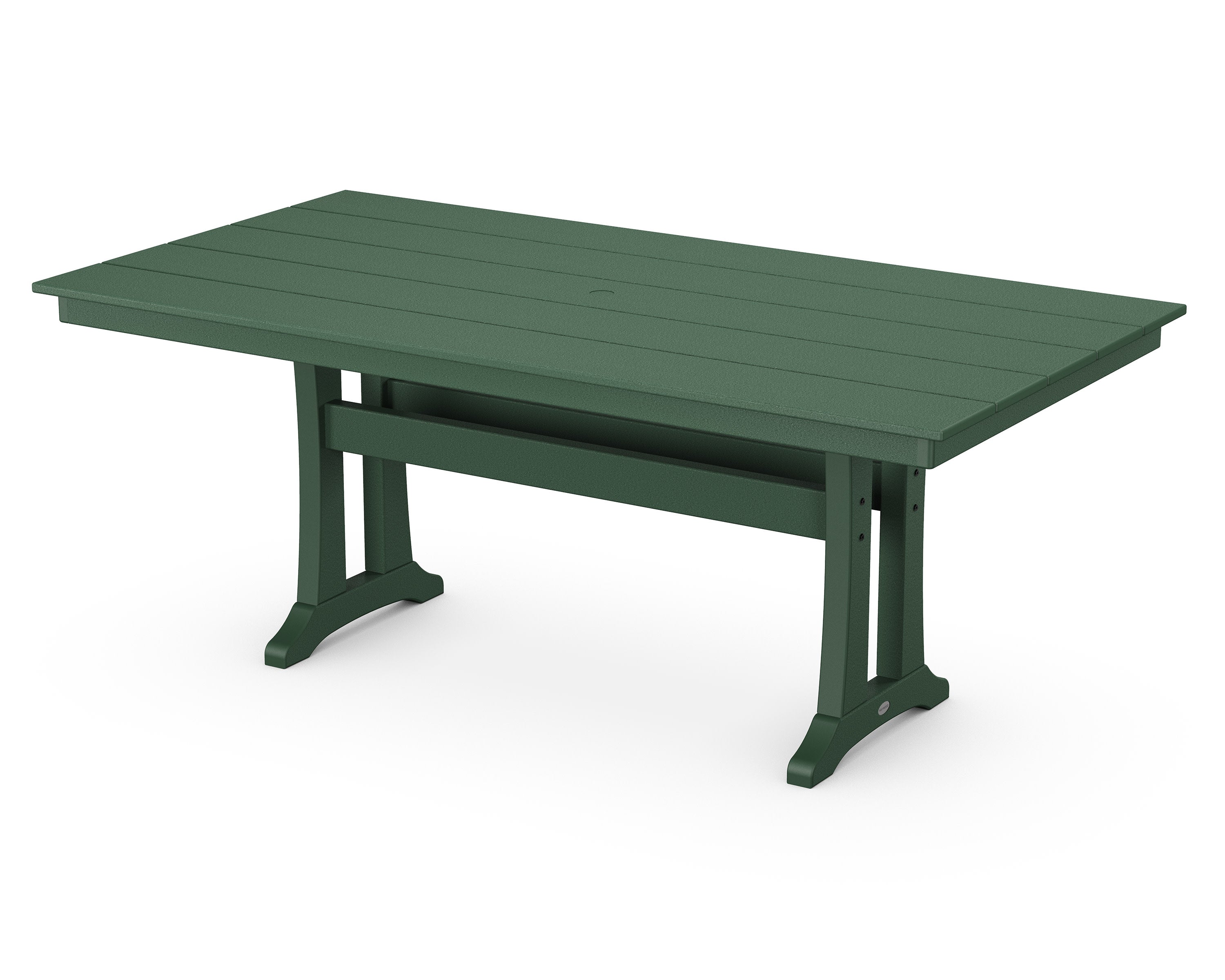 Farmhouse Trestle 37" x 72" Dining Table in Rainforest Canopy