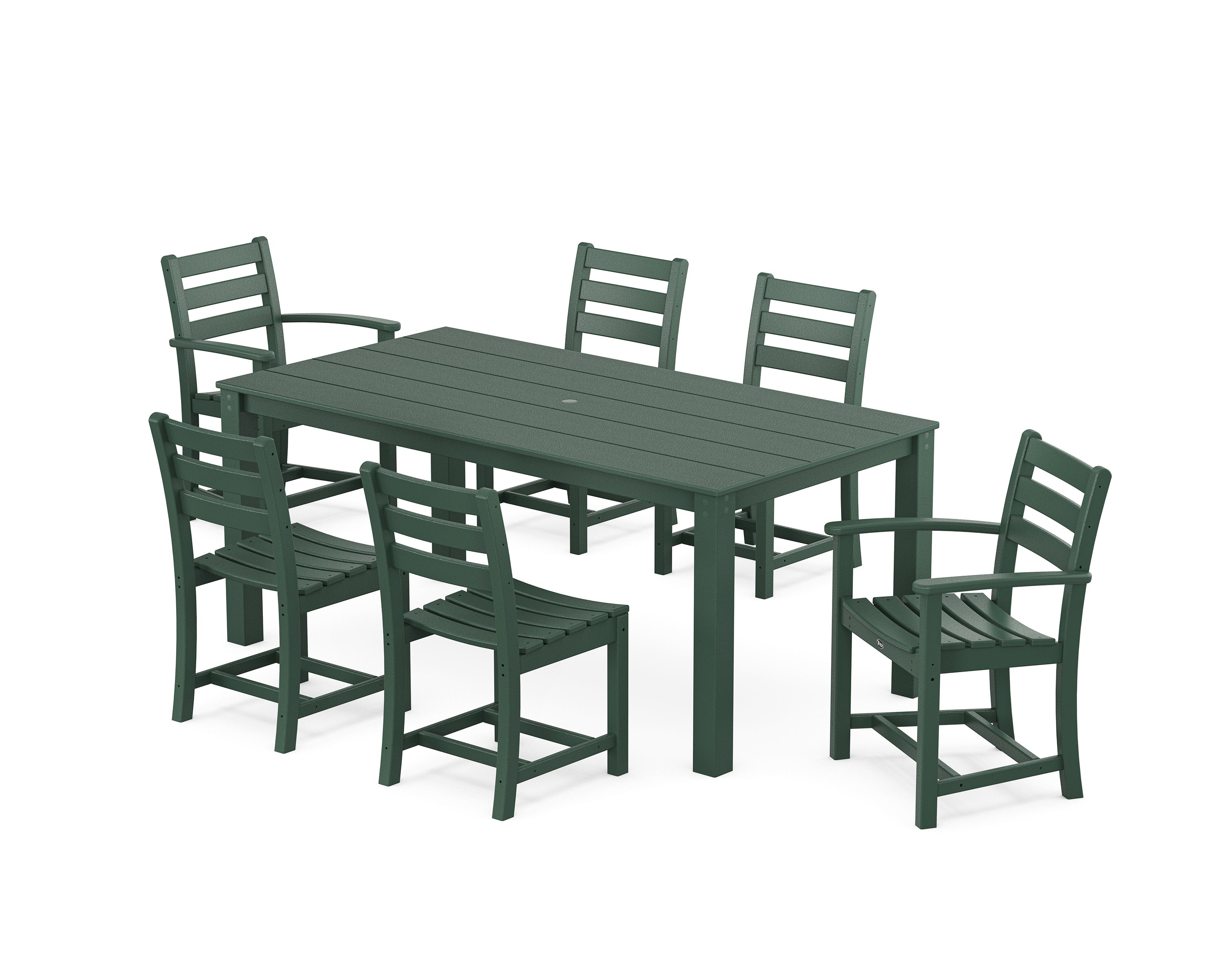Monterey Bay 7-Piece Parsons Dining Set in Rainforest Canopy