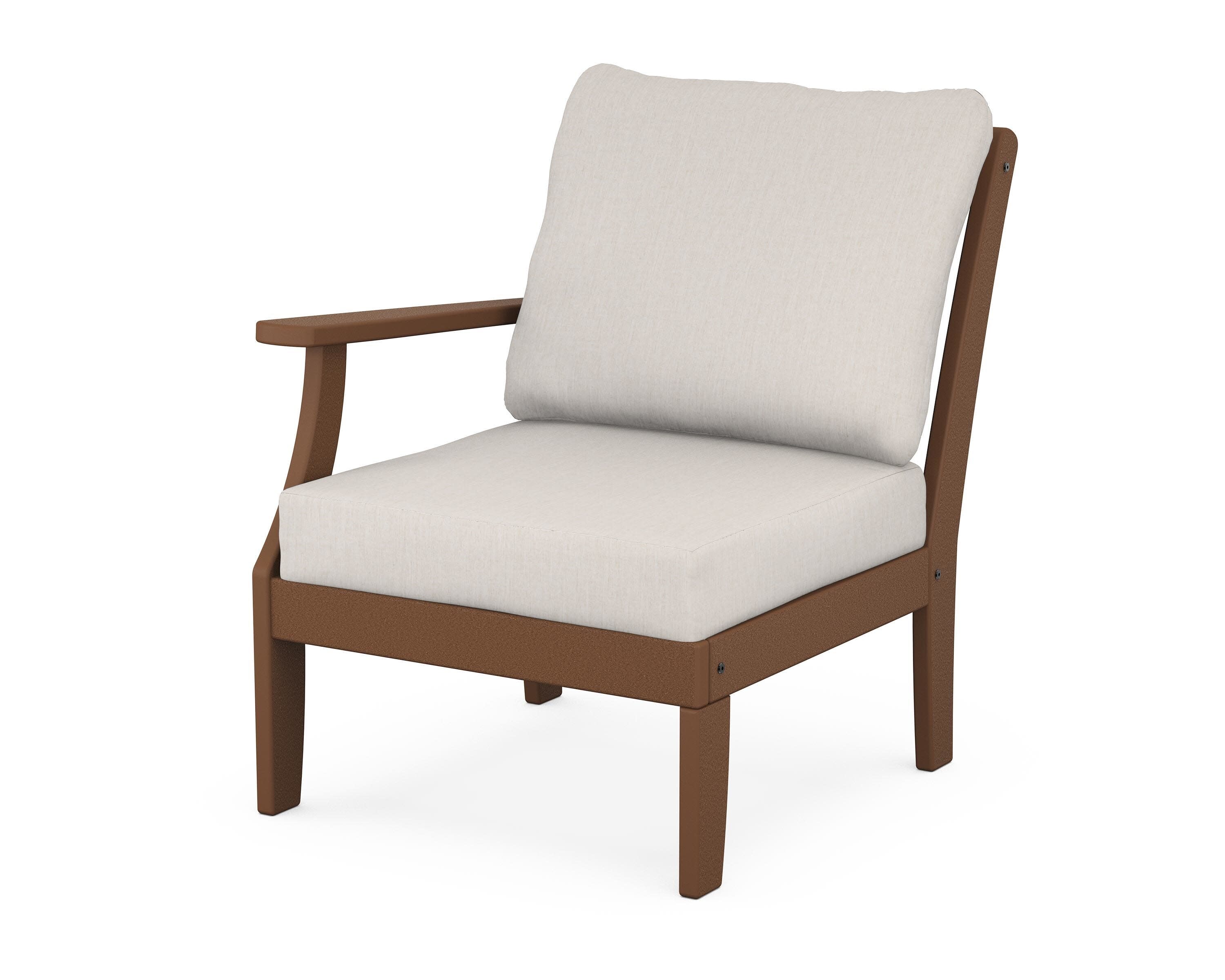 Yacht Club Modular Left Arm Chair in Tree House / Cast Ash
