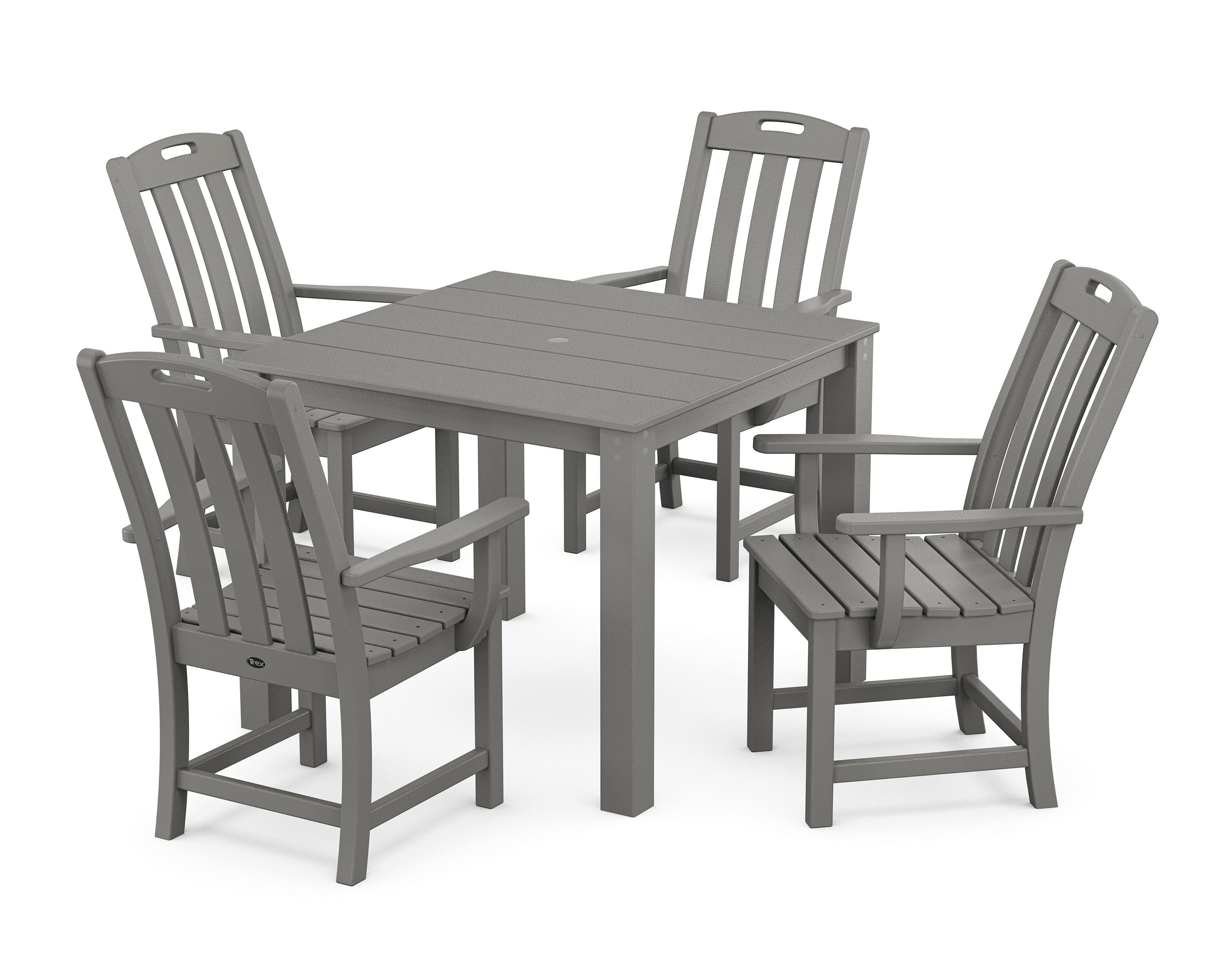 Yacht Club 5-Piece Parsons Dining Set in Stepping Stone
