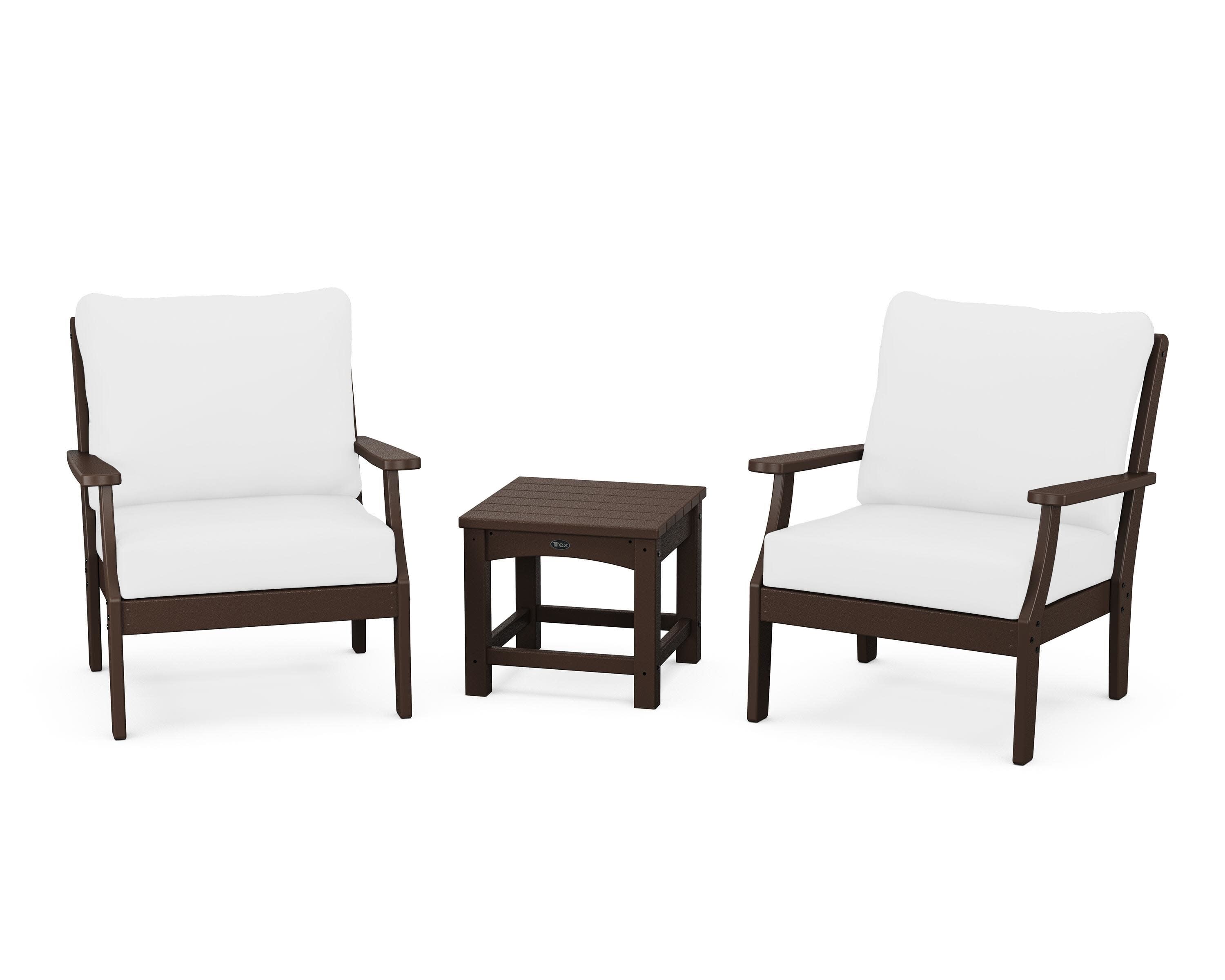 Yacht Club 3-Piece Deep Seating Set in Vintage Lantern / Natural