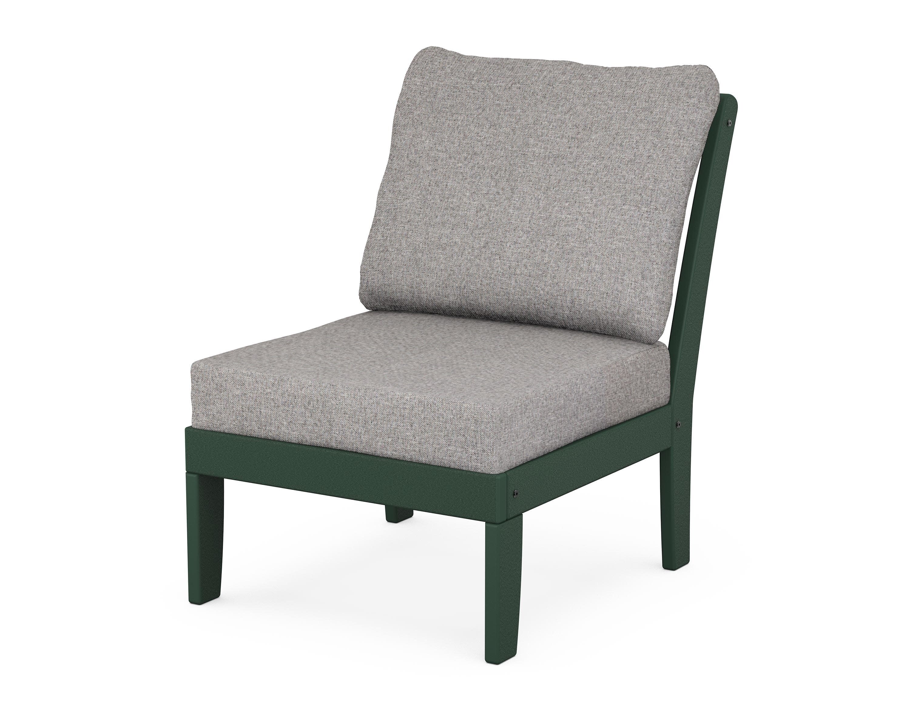 Yacht Club Modular Armless Chair in Rainforest Canopy / Grey Mist