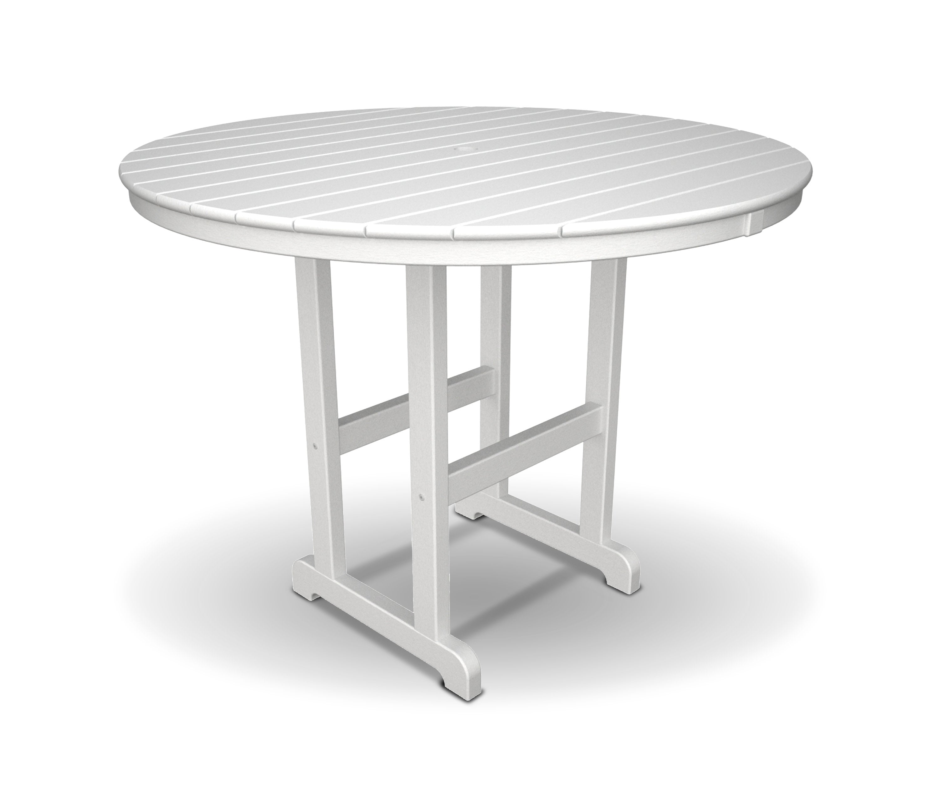 Monterey Bay Round 48" Counter Table in Classic White