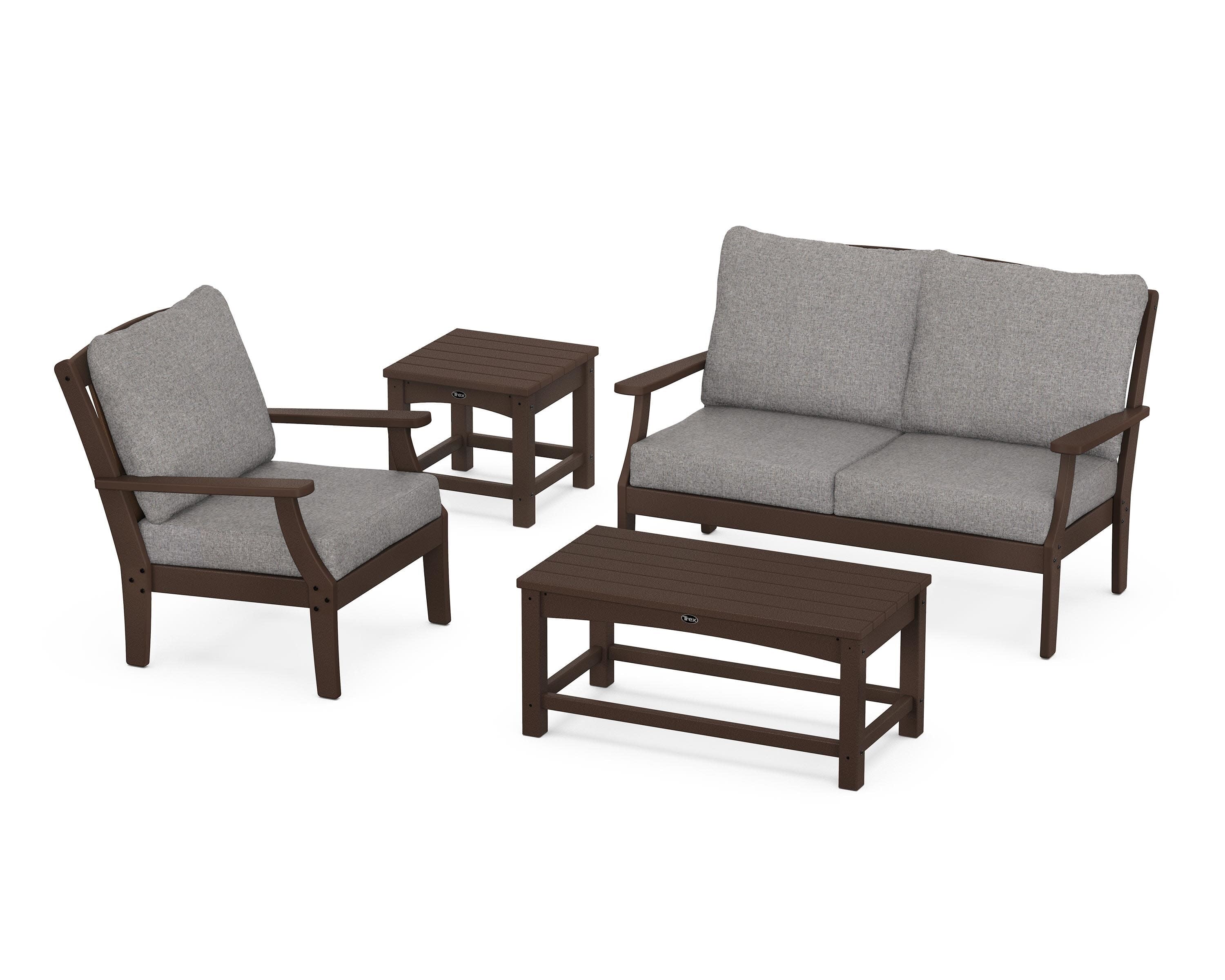 Yacht Club 4-Piece Deep Seating Set in Vintage Lantern / Grey Mist