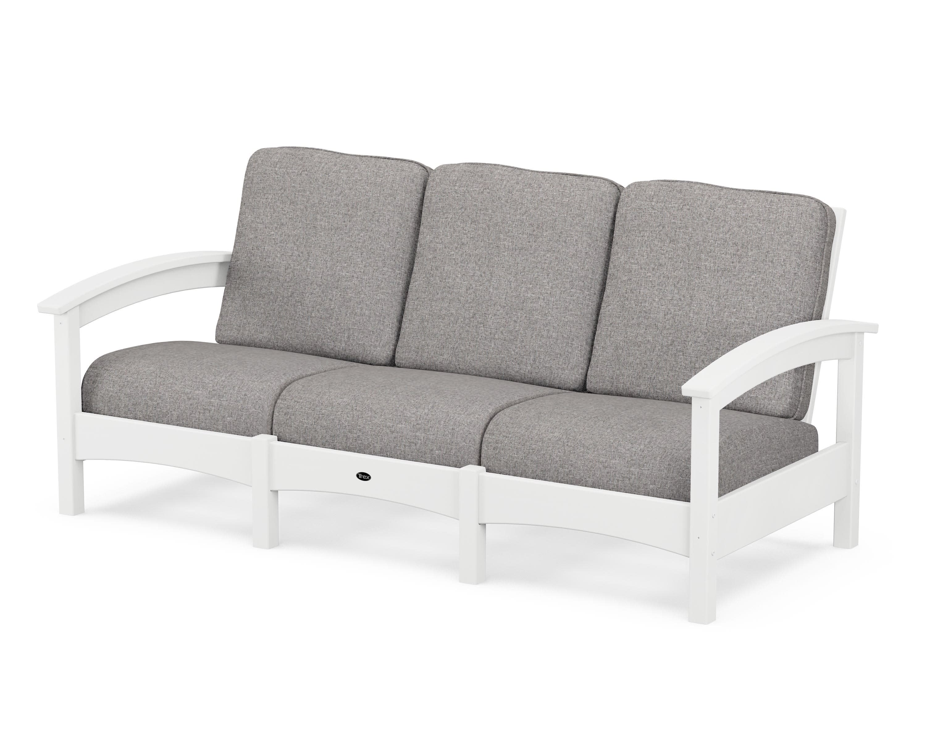 Rockport Club Sofa in Classic White / Grey Mist