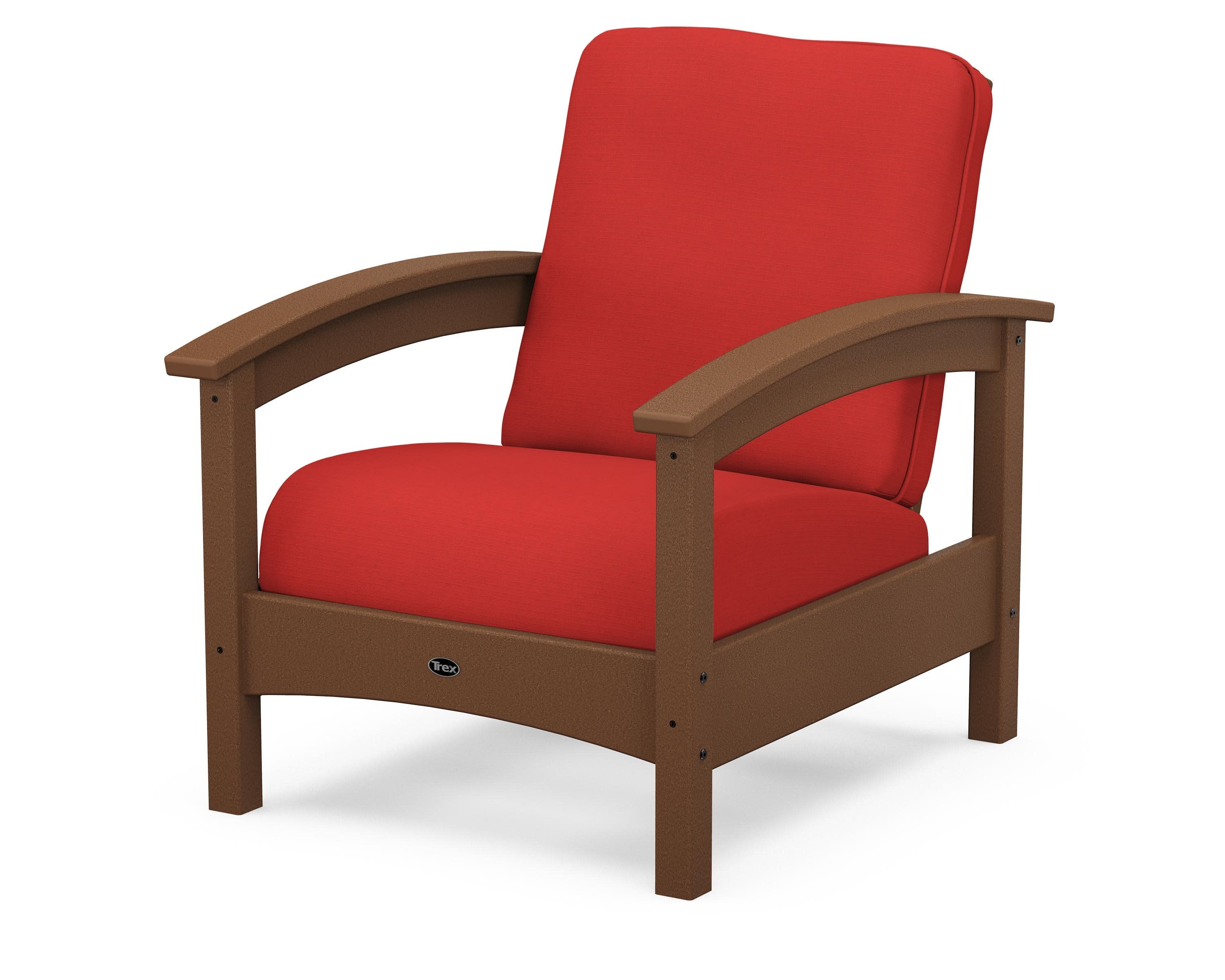 Rockport Club Chair in Tree House / Crimson Linen