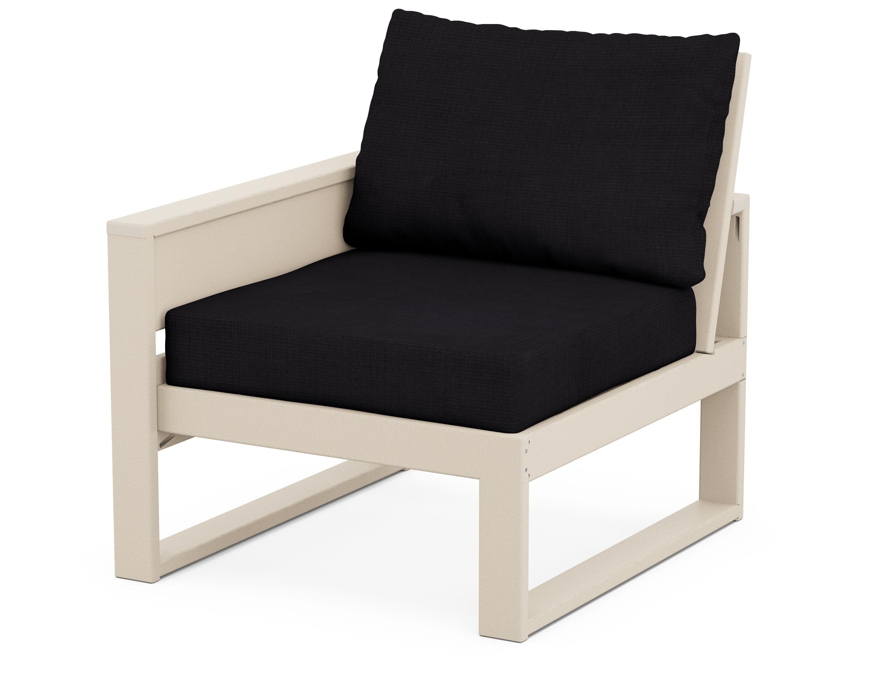 Eastport Modular Left Arm Chair in Sand Castle / Midnight Linen