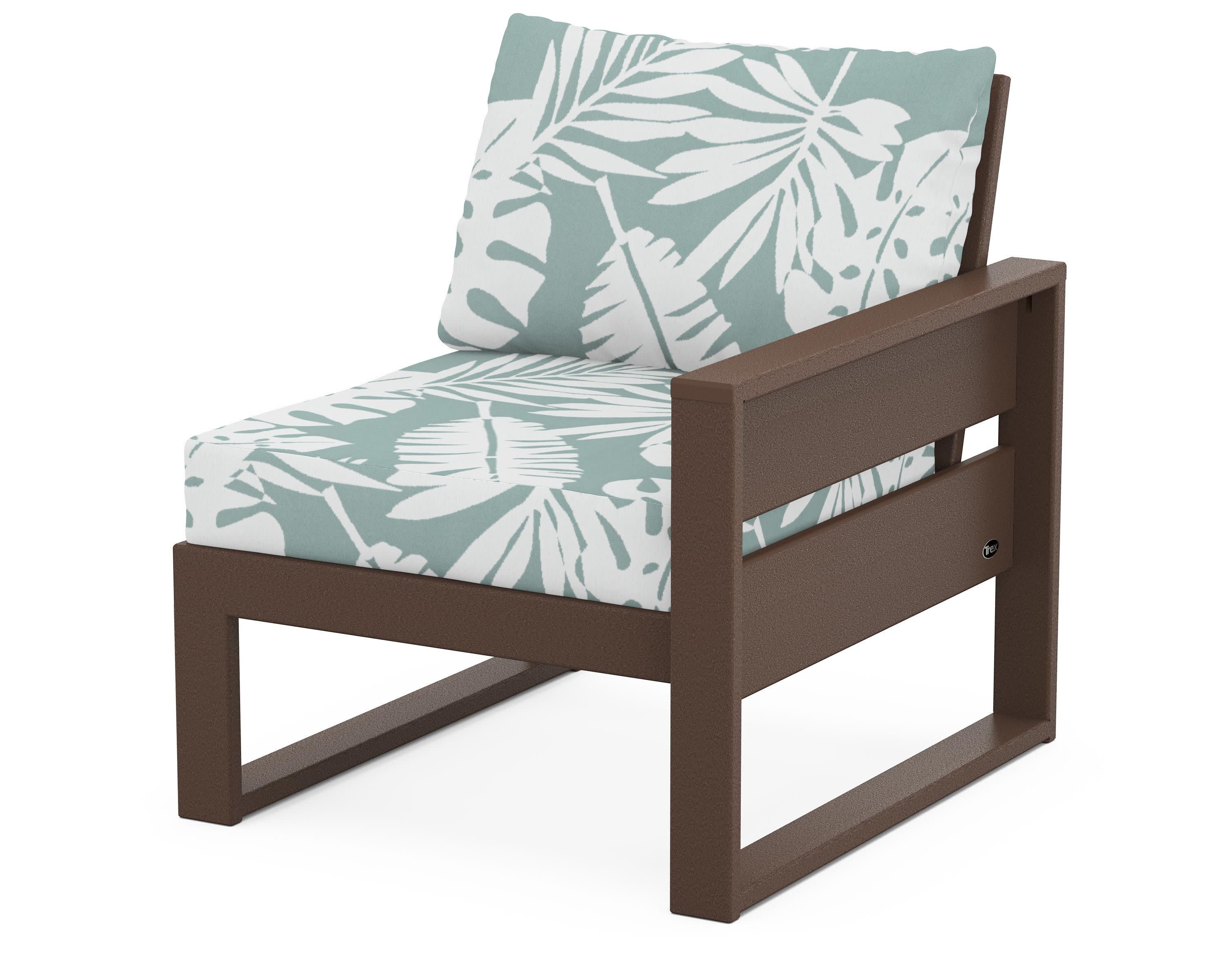 Eastport Modular Right Arm Chair in Vintage Lantern / Leaf Glacier Spa